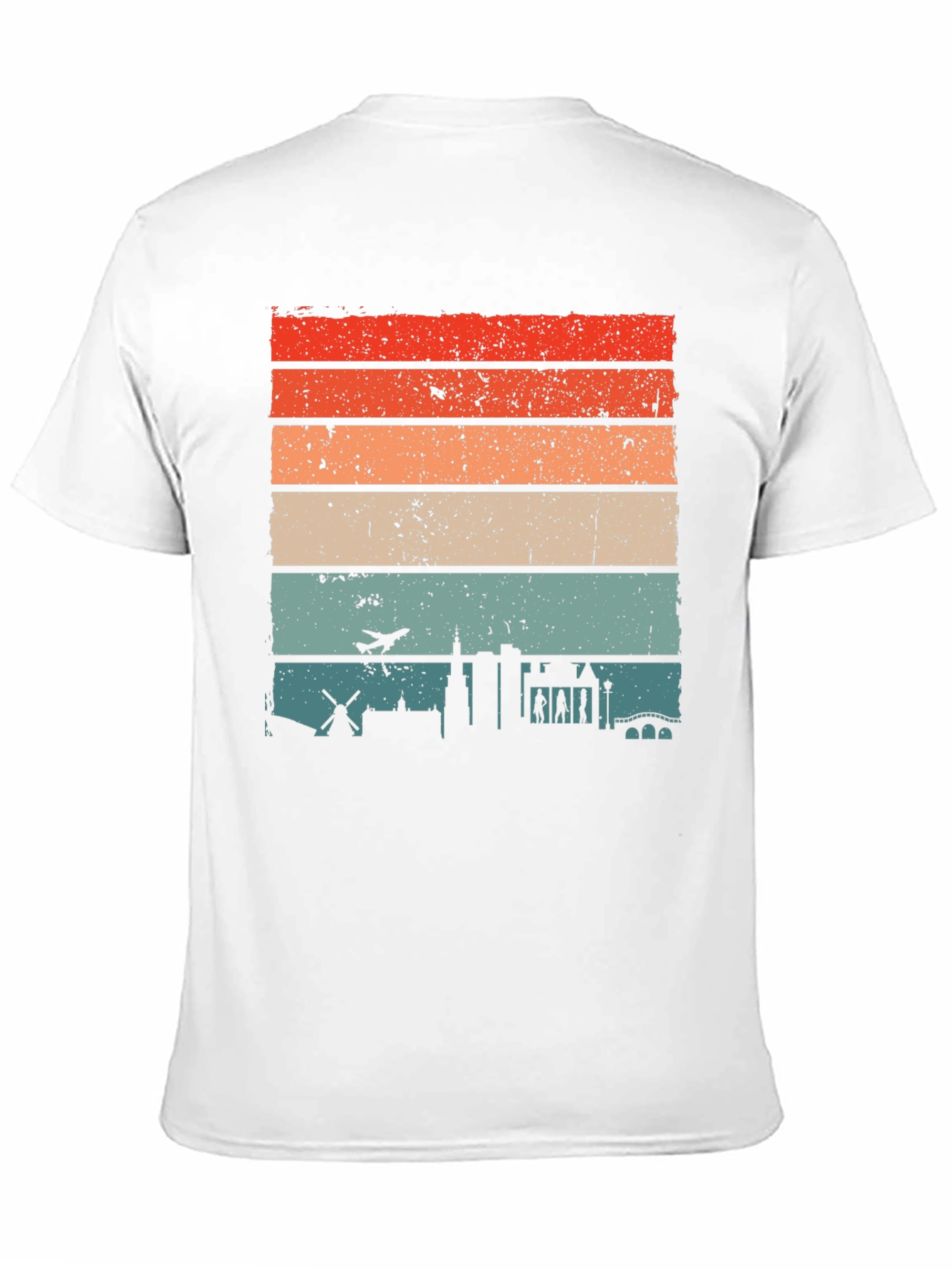 Retro Cityscape Mens T-Shirt