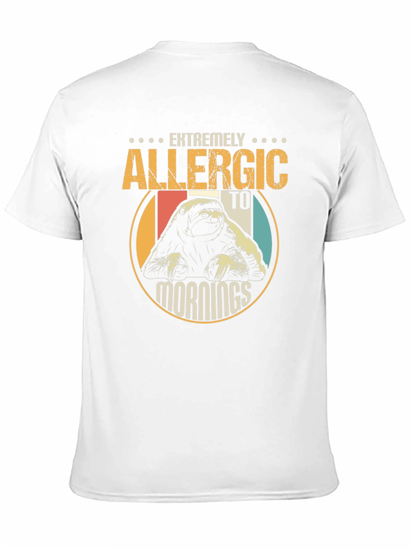 Allergic to Mornings Sloth Graphic T-Shirt