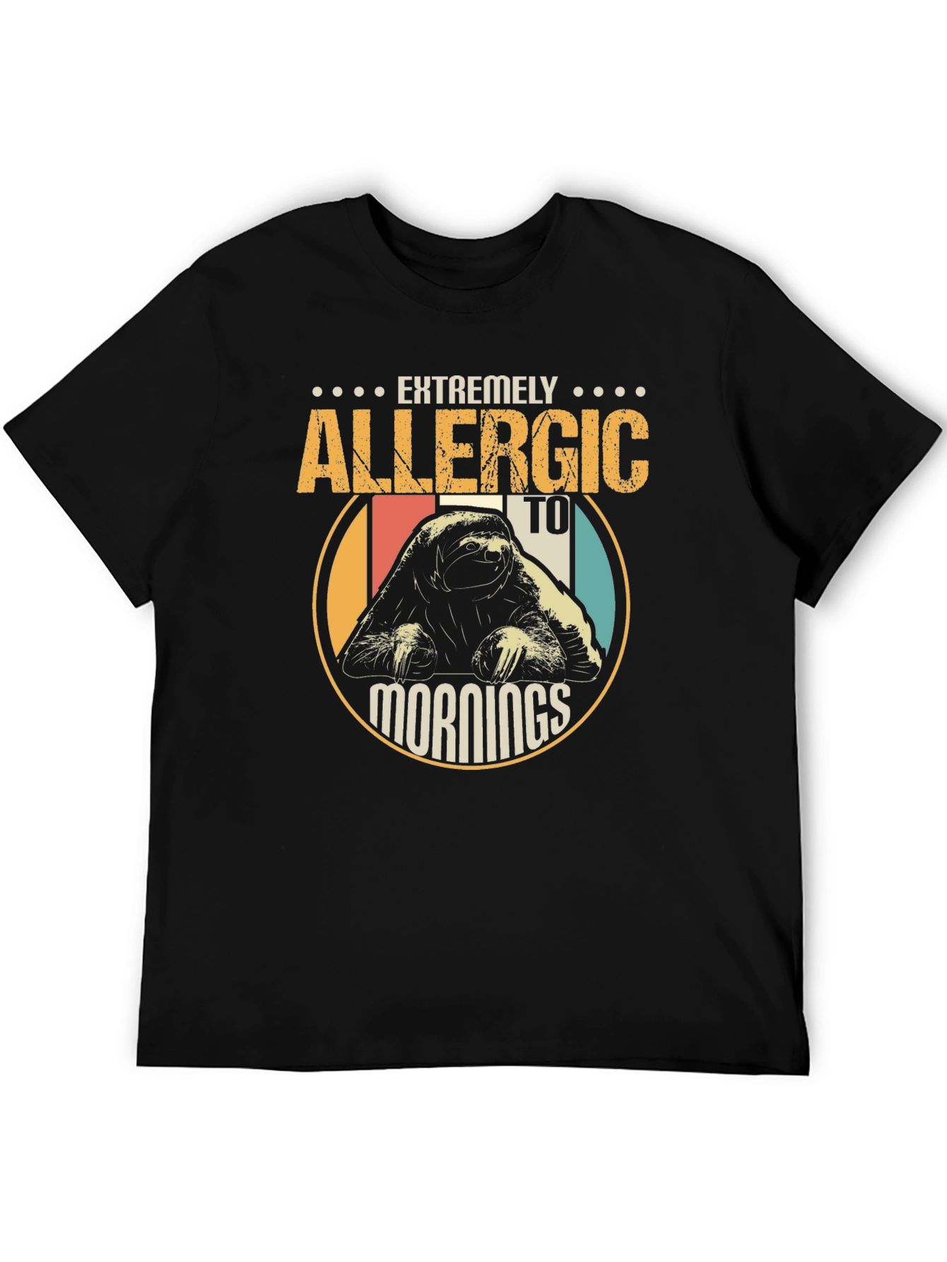 Allergic to Mornings Sloth Graphic T-Shirt