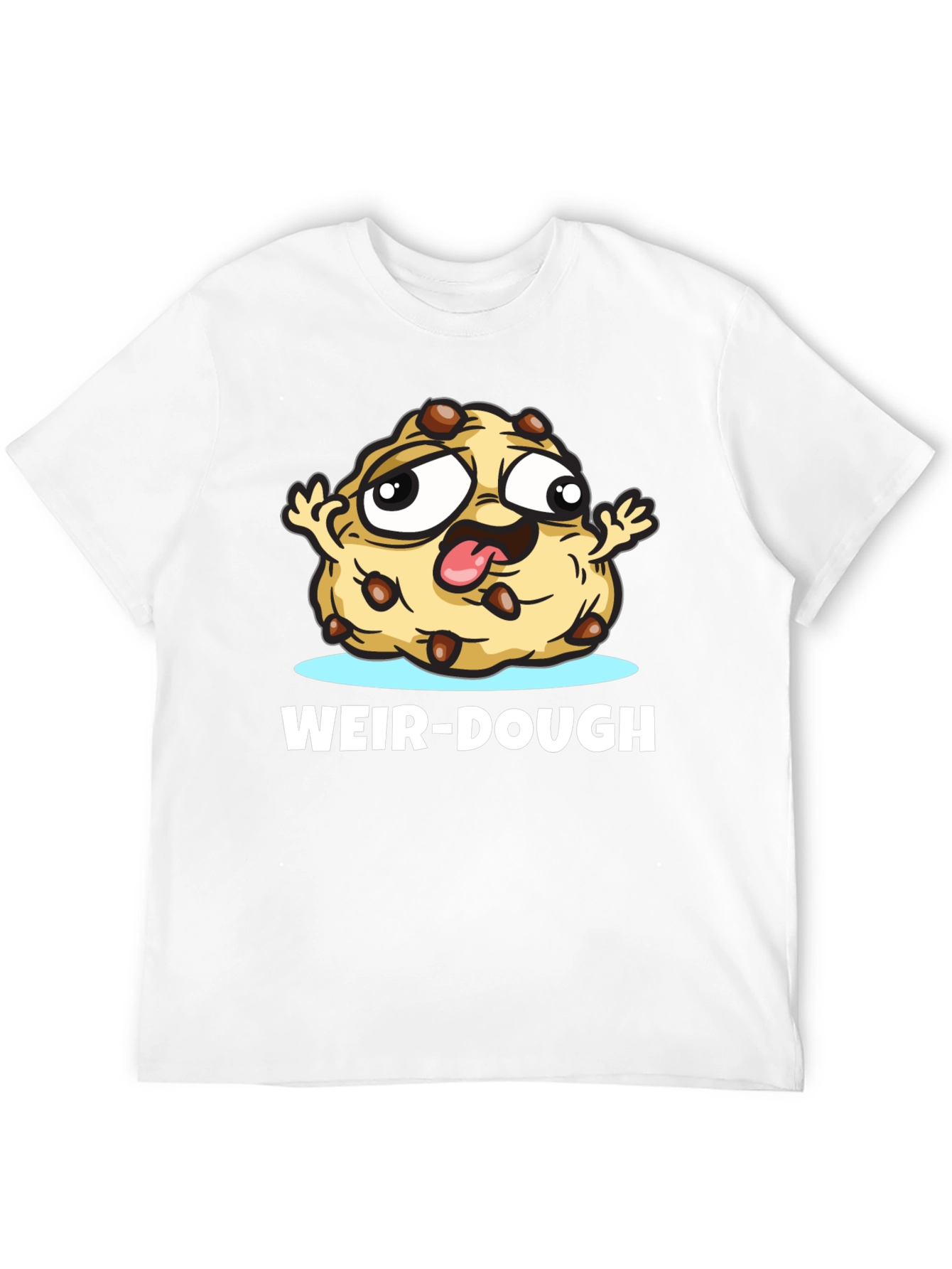 Weir-Dough Cookie Cartoon Black T-Shirt