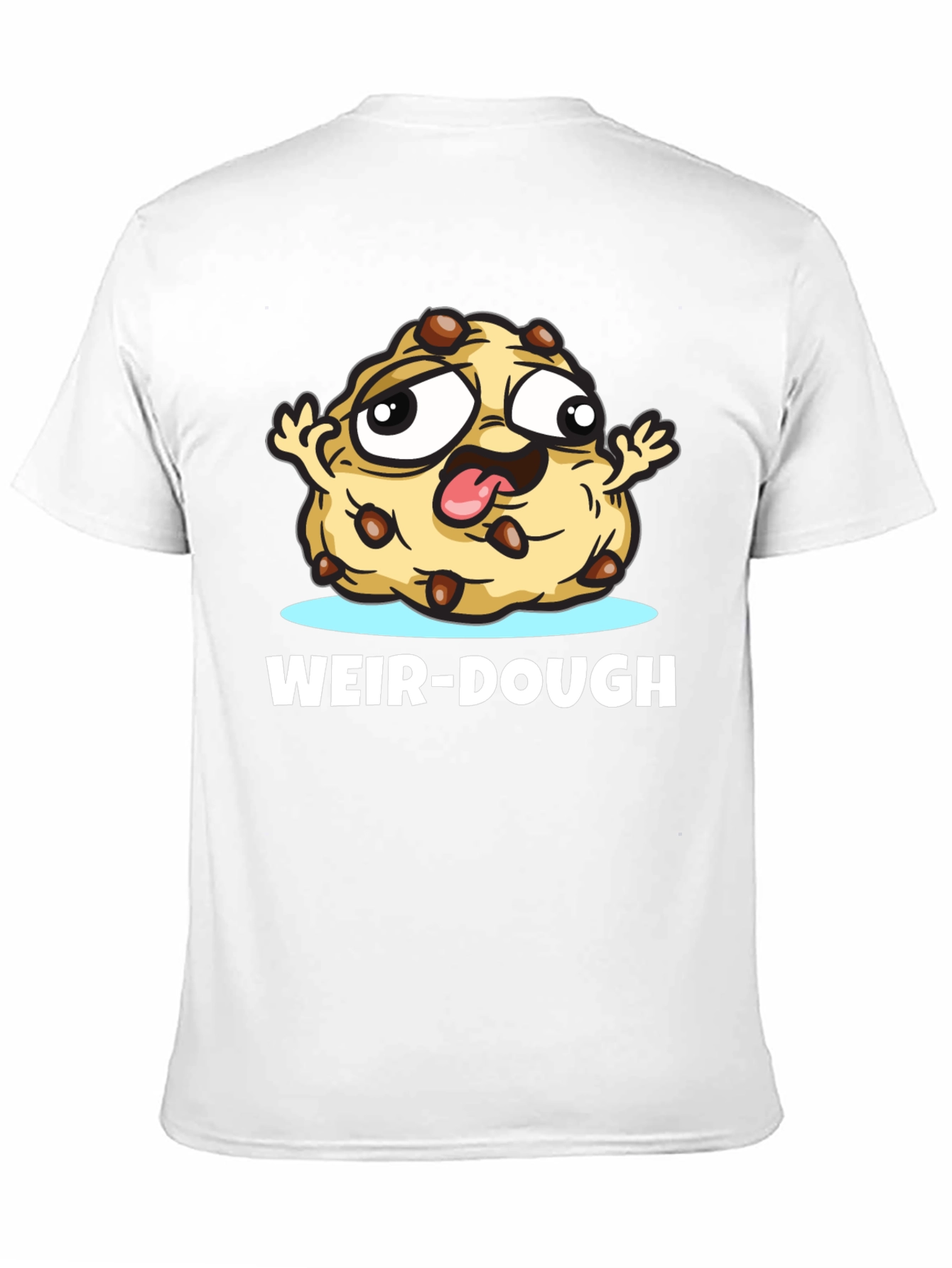 Weir-Dough Cookie Cartoon Black T-Shirt