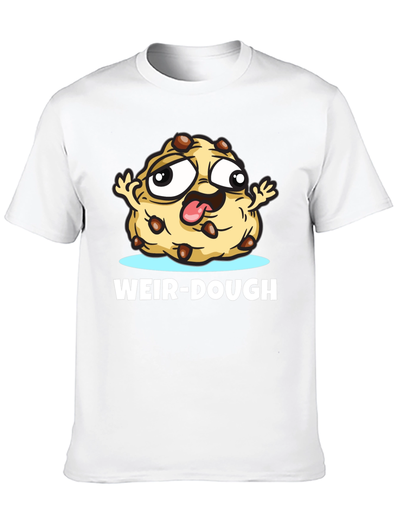 Weir-Dough Cookie Cartoon Black T-Shirt