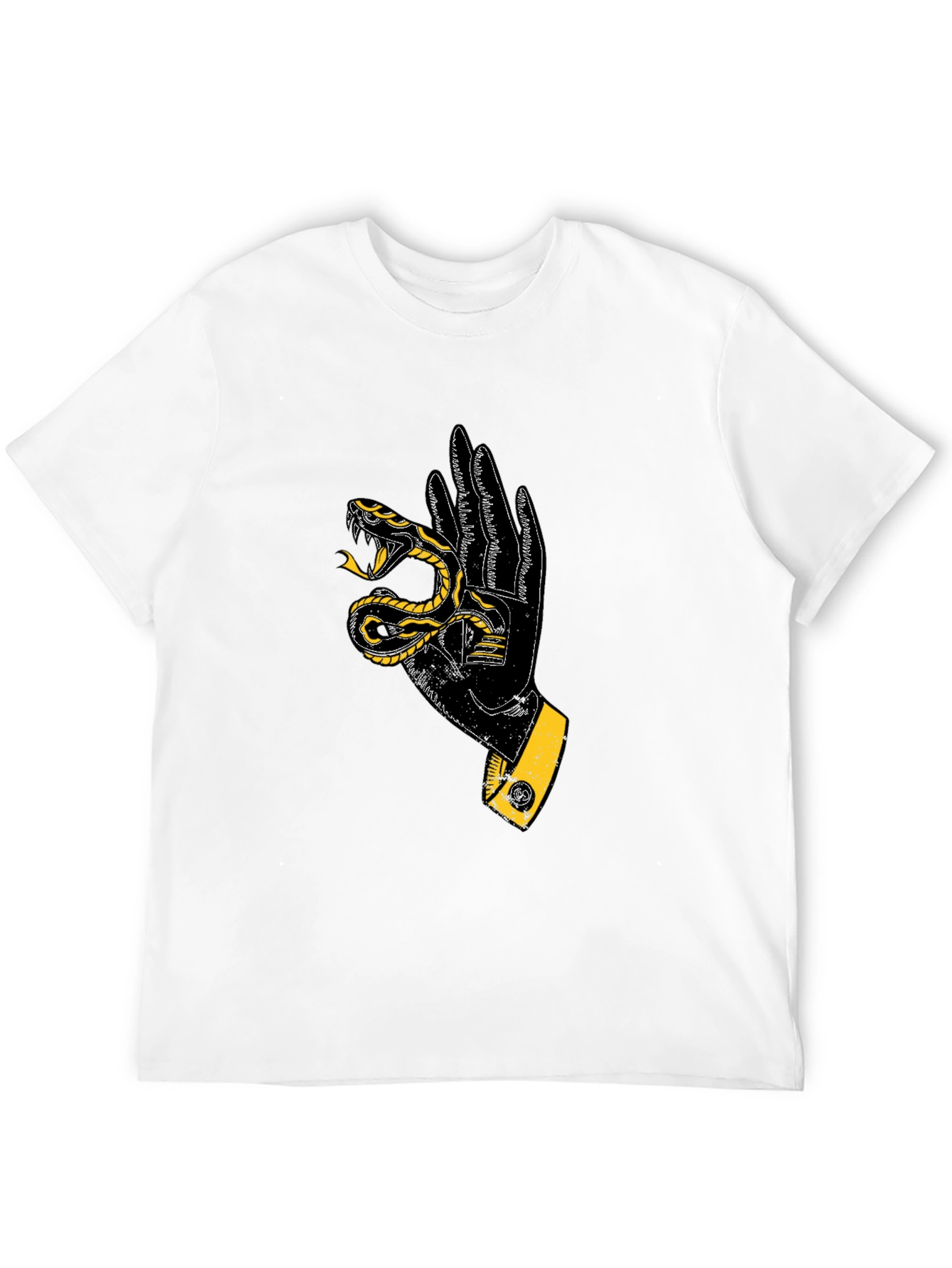Snake Hand Graphic T-Shirt - Black