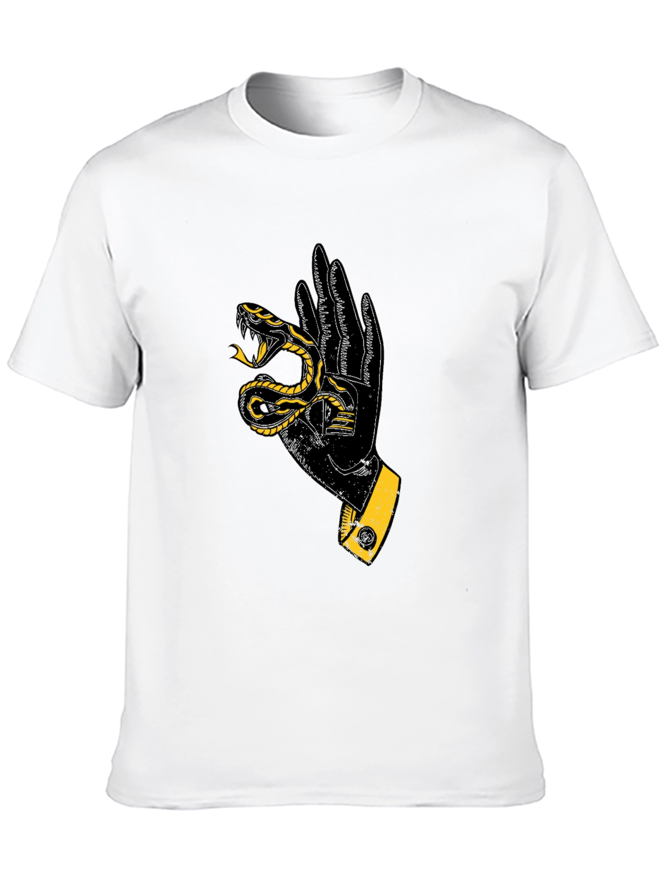 Snake Hand Graphic T-Shirt - Black