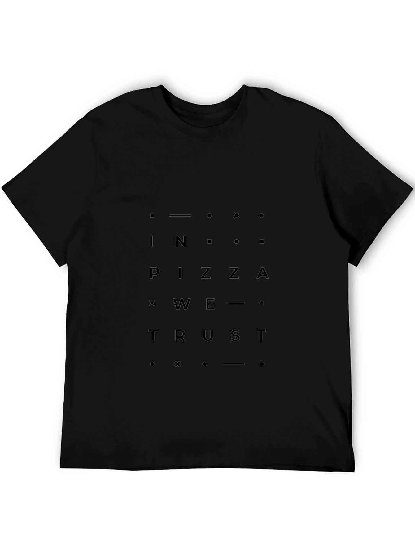 In Pizza We Trust T-Shirt - Black Graphic Tee