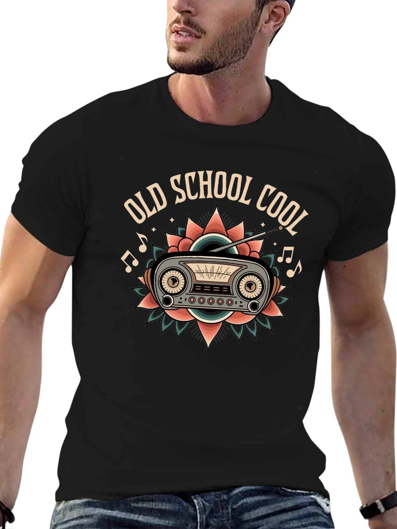 Old School Cool Radio Graphic T-Shirt