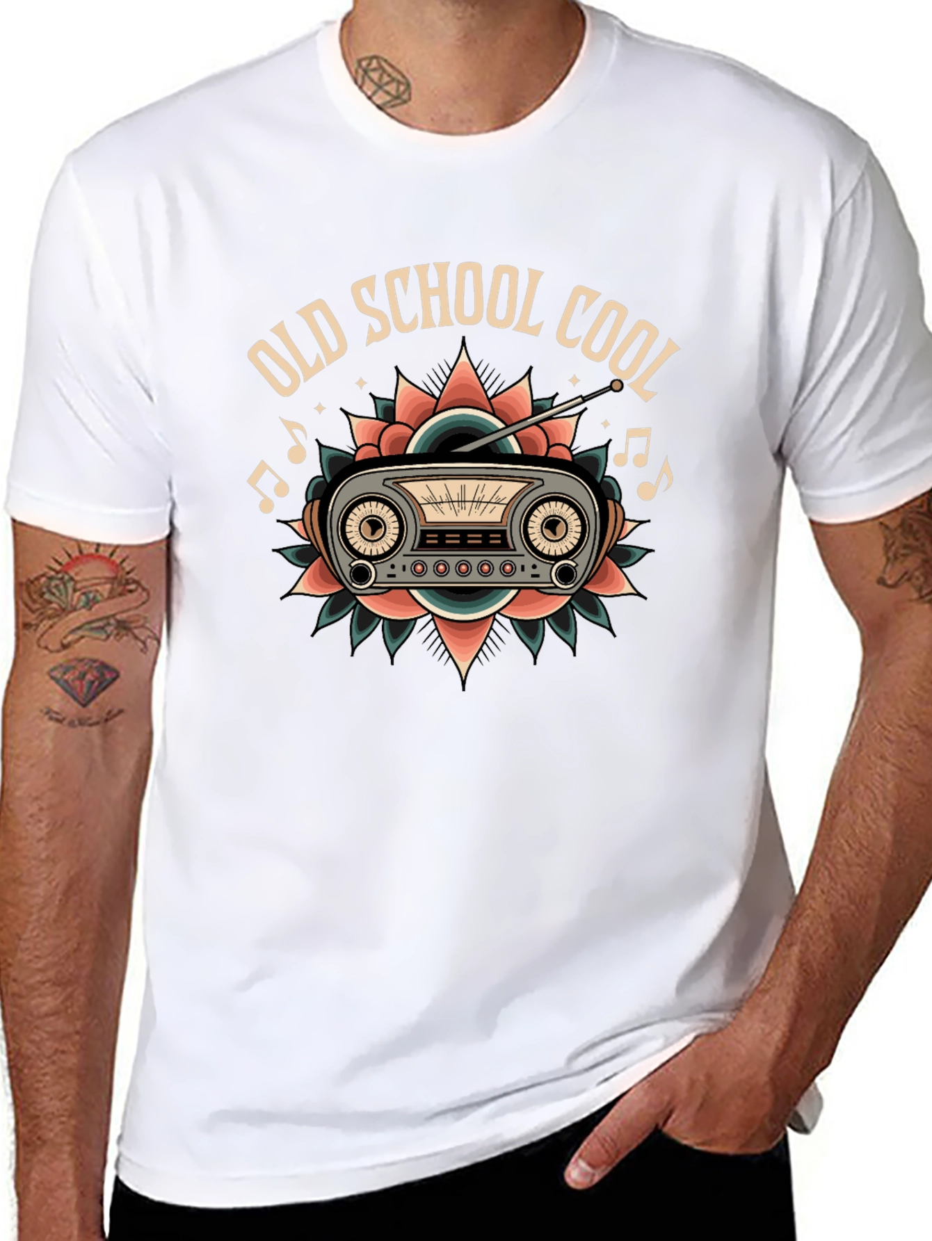 Old School Cool Radio Graphic T-Shirt