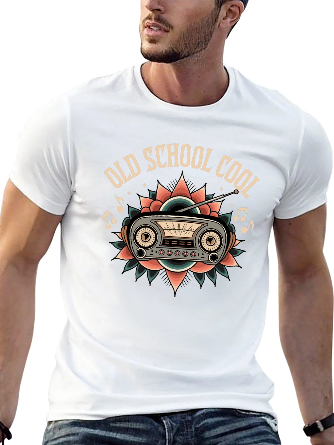 Old School Cool Radio Graphic T-Shirt