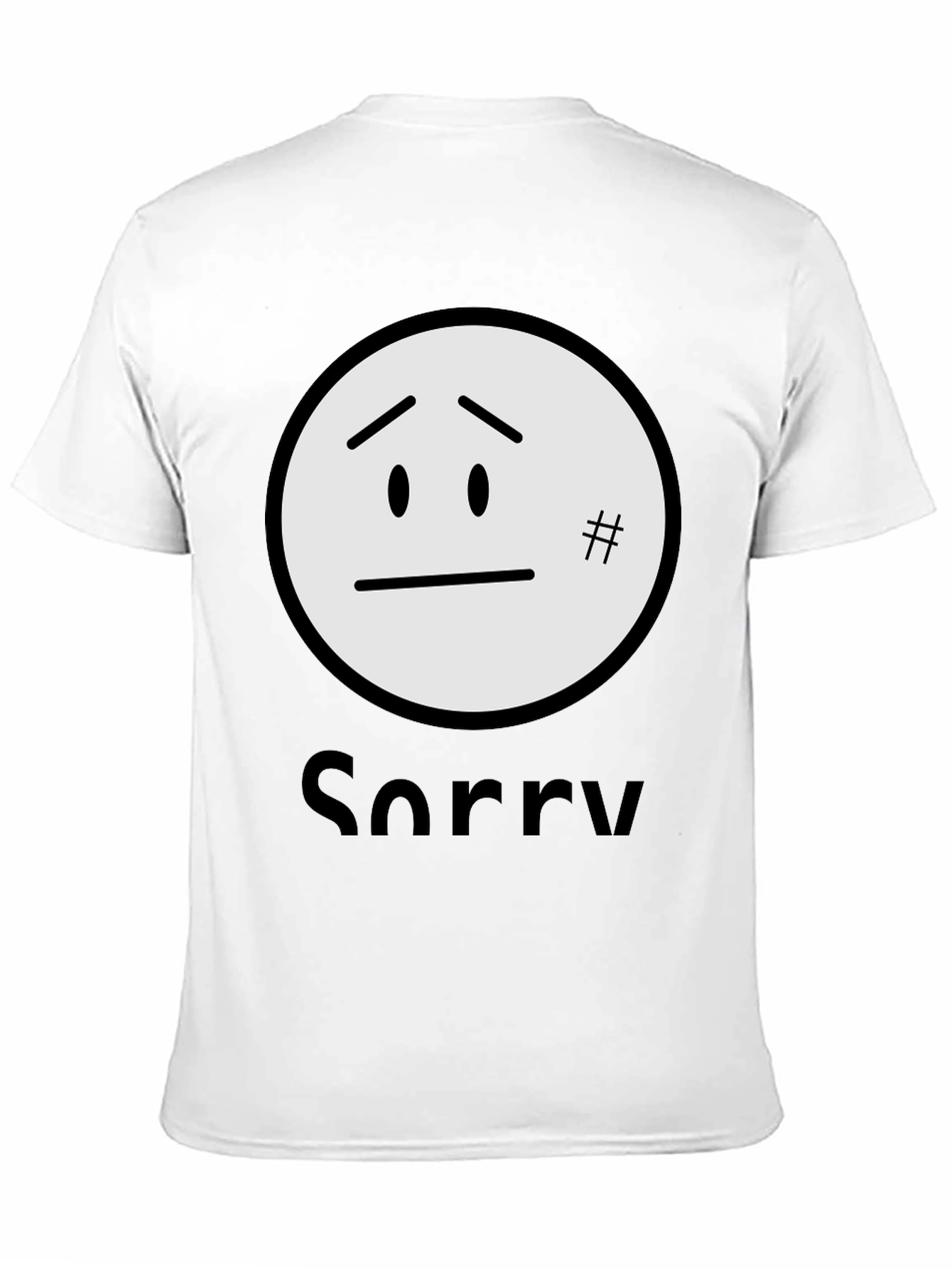 Sorry Graphic T-Shirt - Black Casual Tee