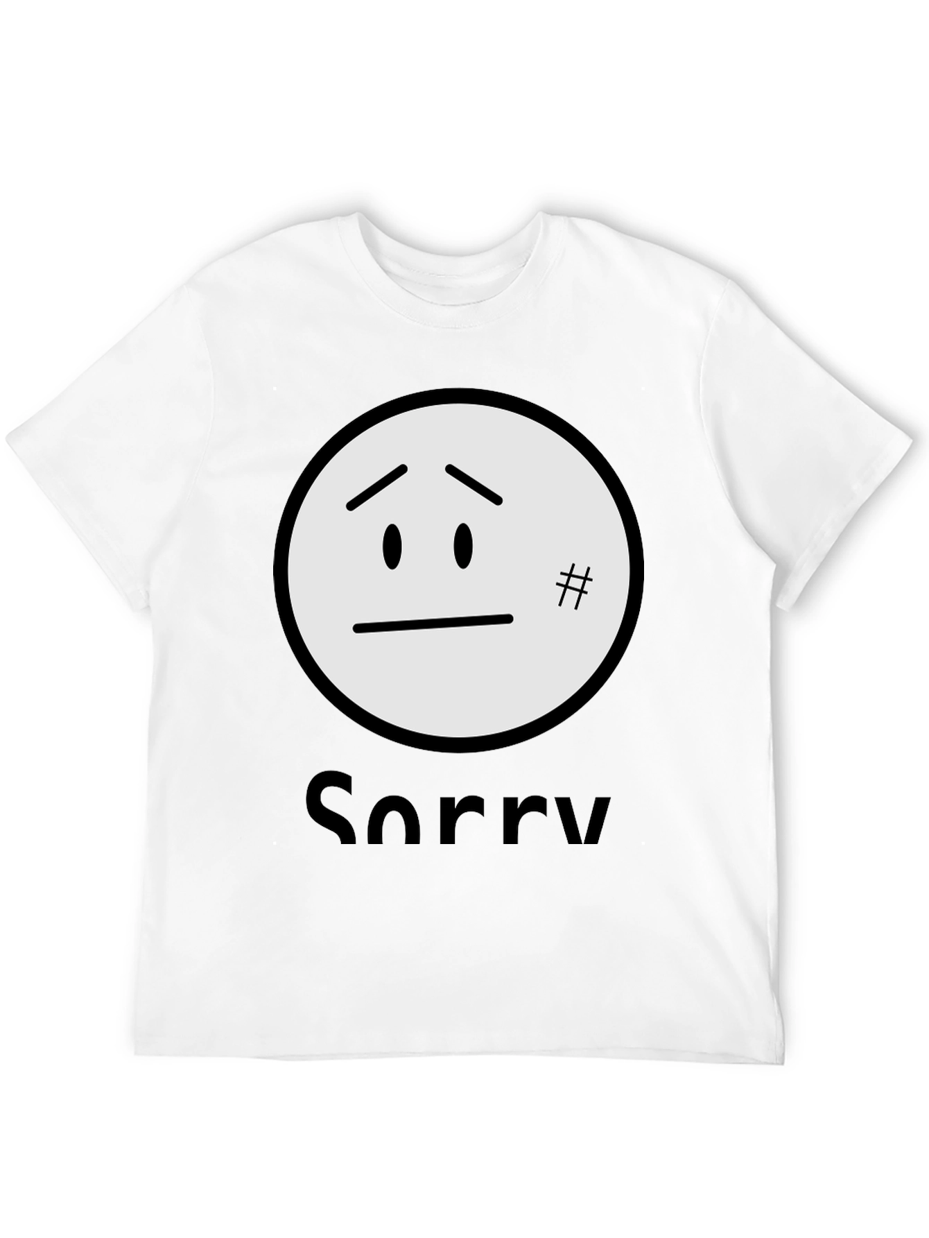 Sorry Graphic T-Shirt - Black Casual Tee