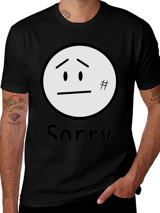 Sorry Graphic T-Shirt - Black Casual Tee