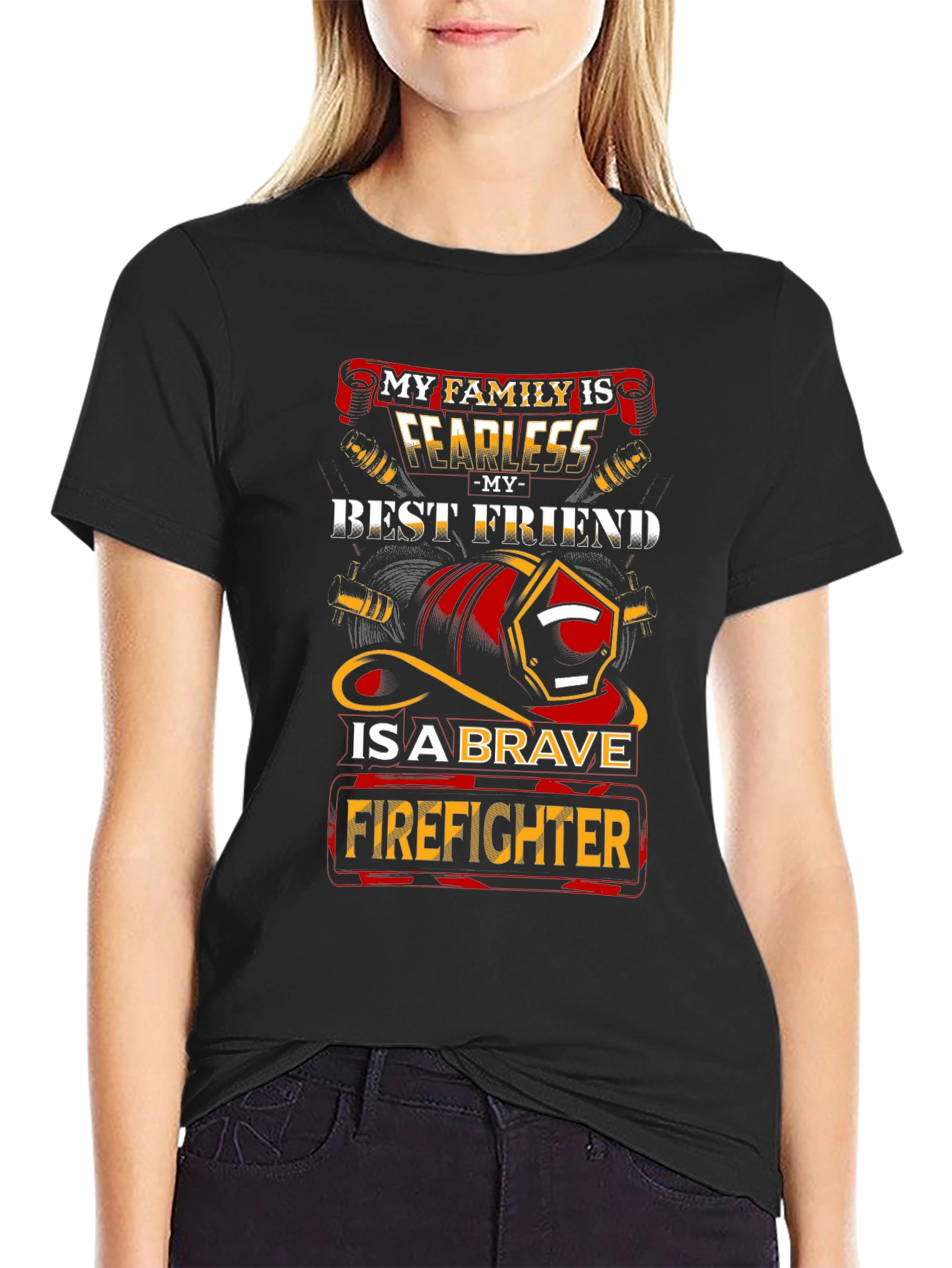Fearless Firefighter Family Graphic Tee