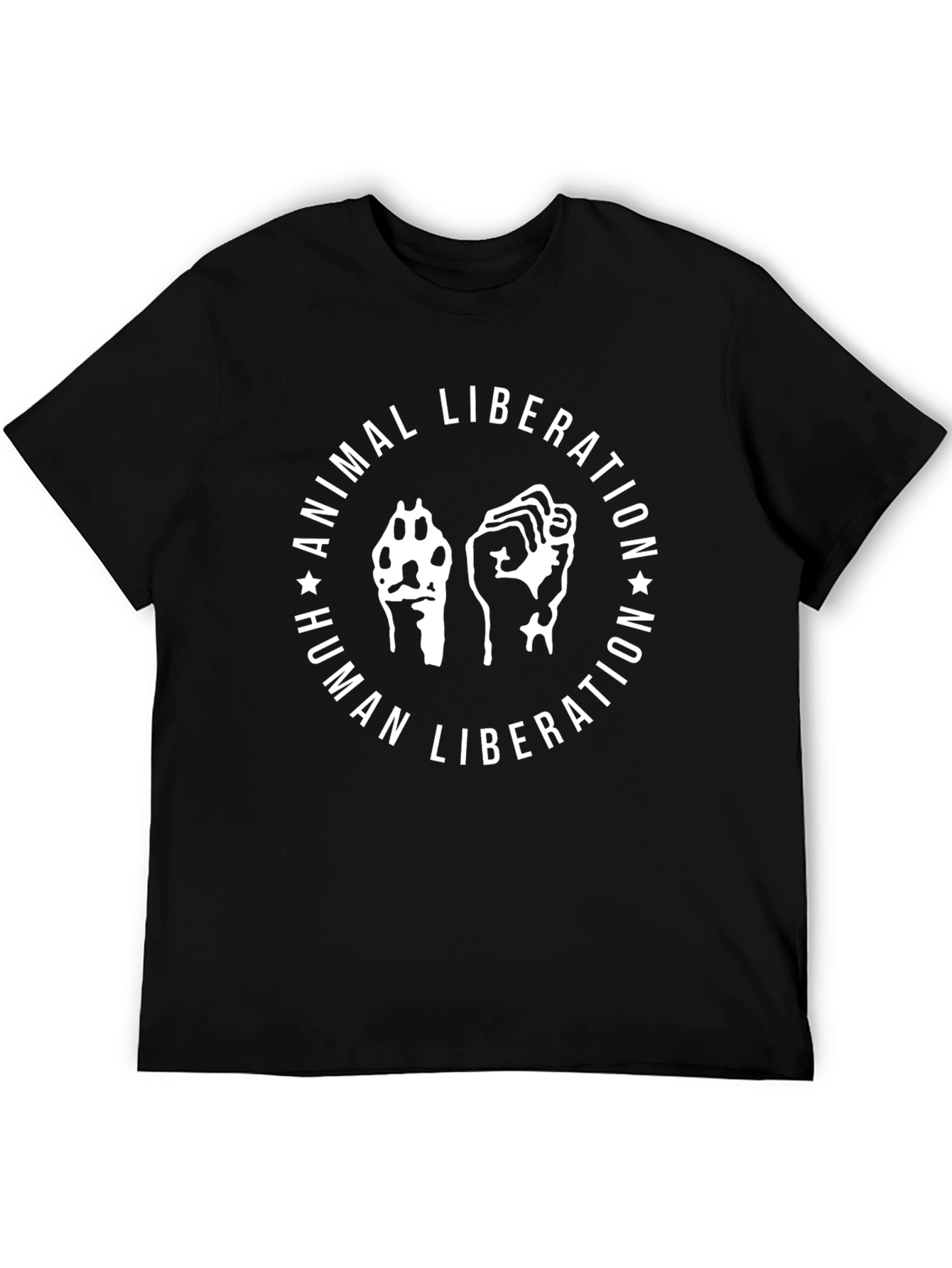 Animal Liberation Human Liberation Black T-Shirt