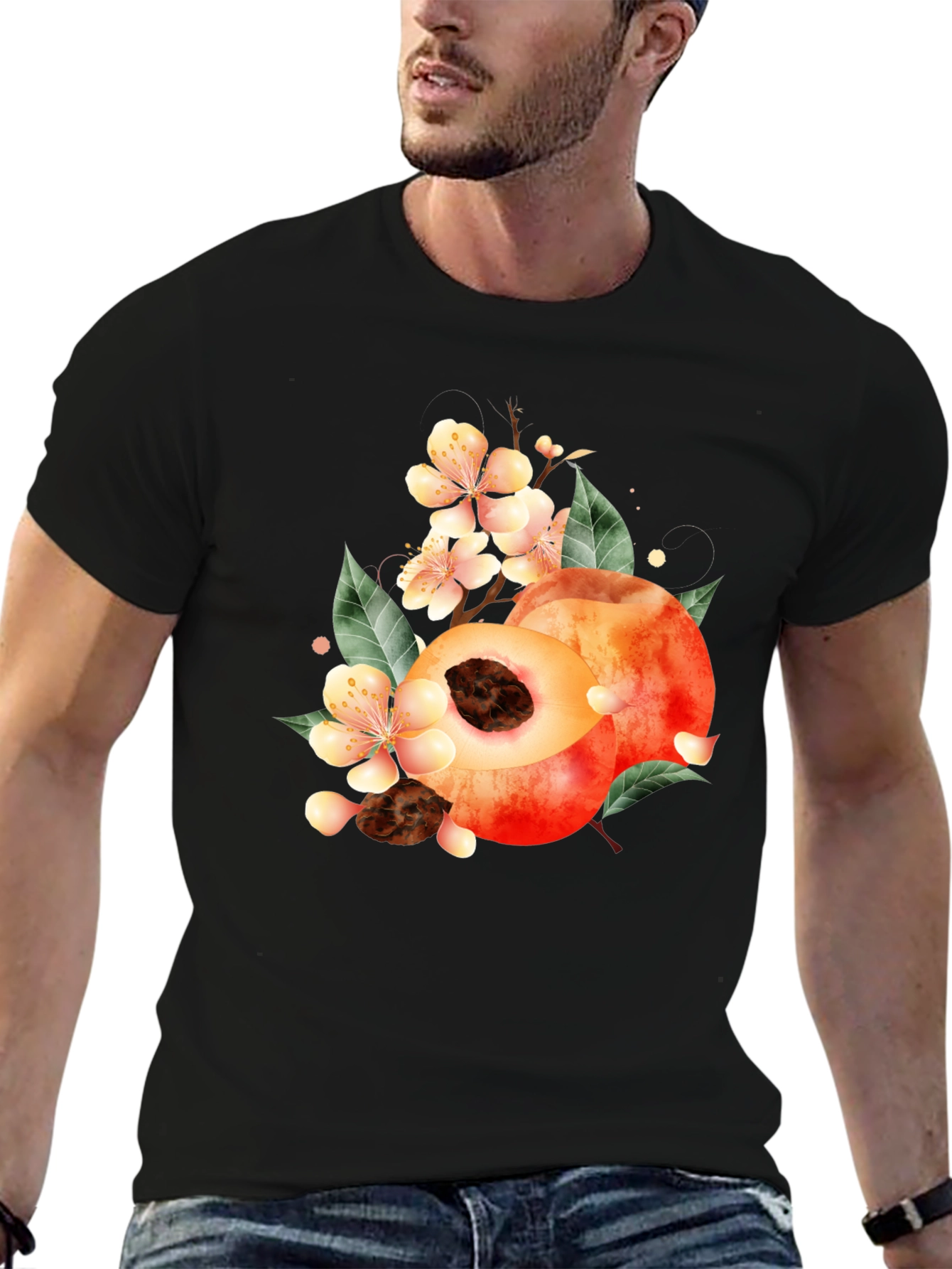 Peach Blossom Graphic T-Shirt