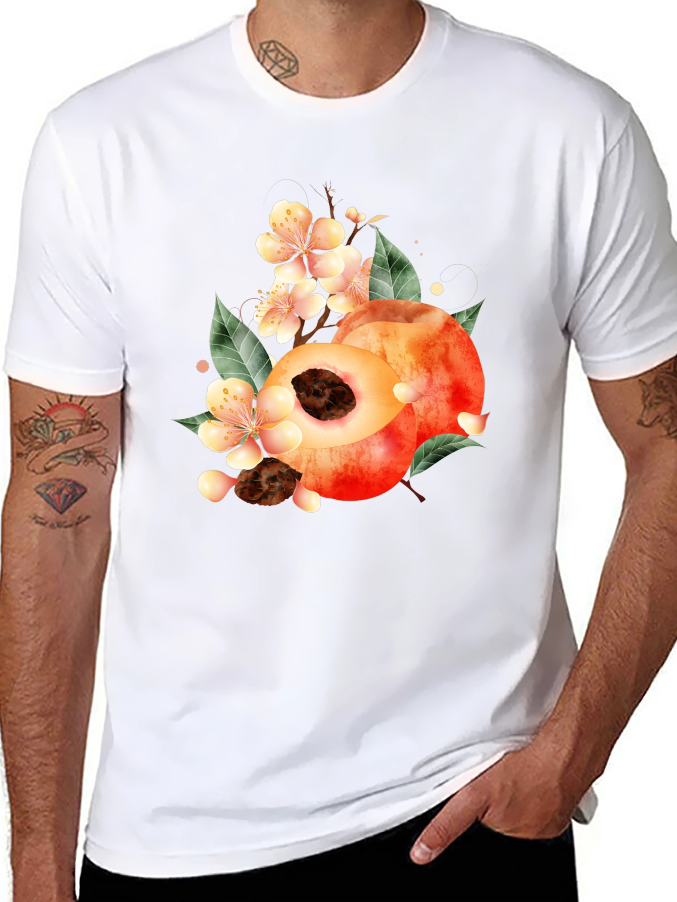 Peach Blossom Graphic T-Shirt