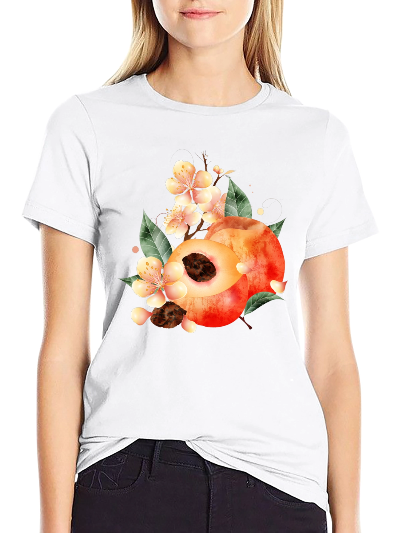 Peach Blossom Graphic T-Shirt