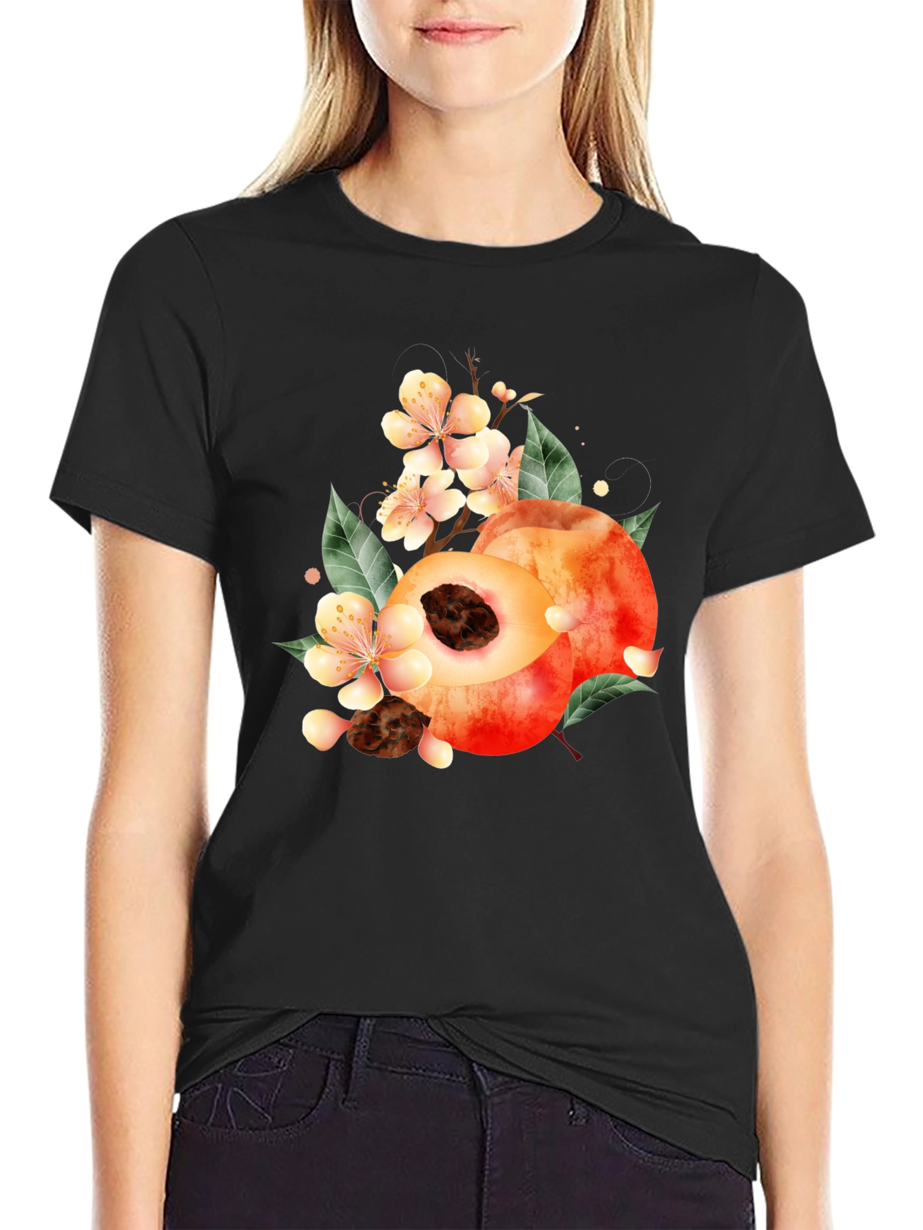 Peach Blossom Graphic T-Shirt