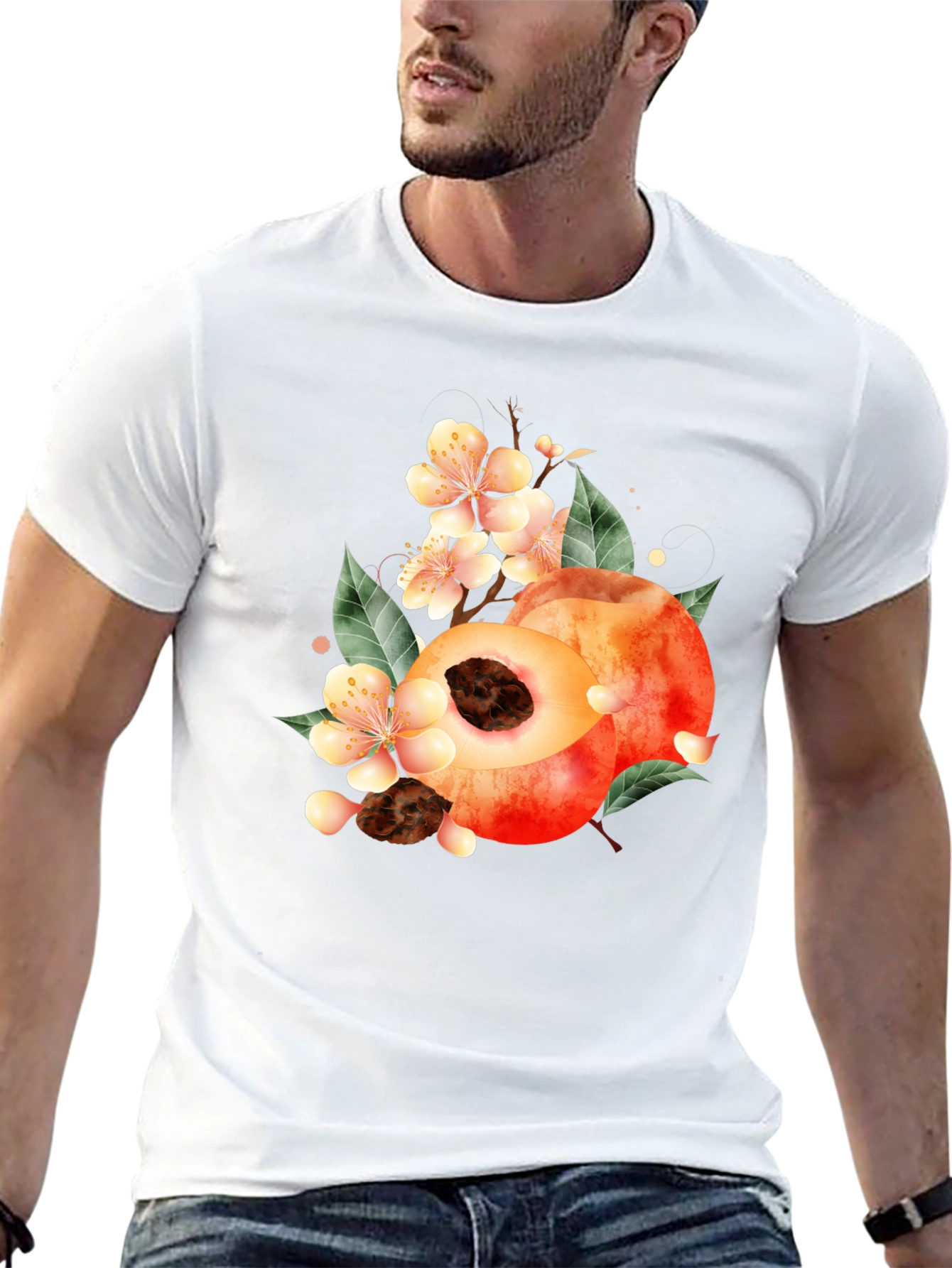 Peach Blossom Graphic T-Shirt