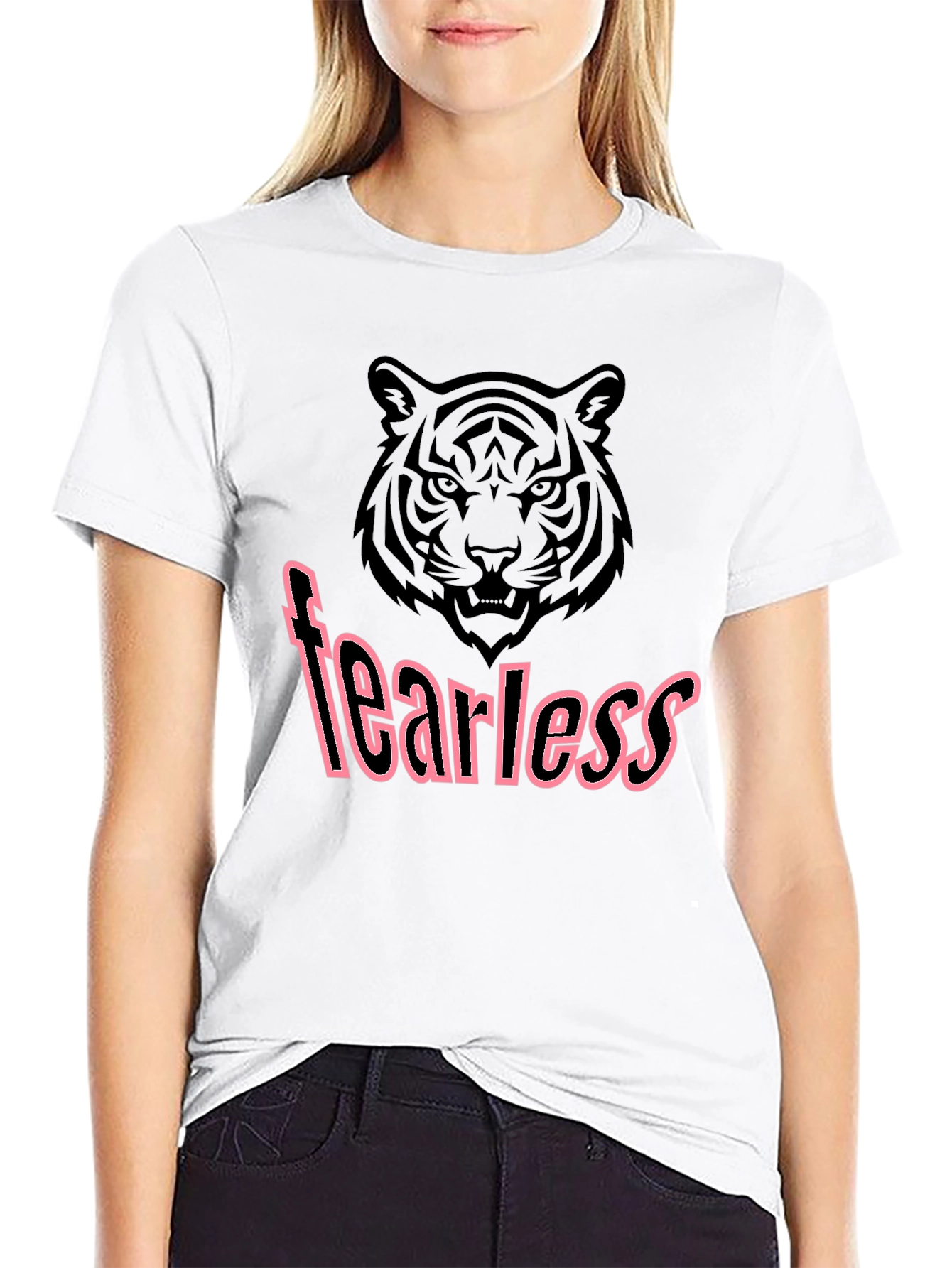 Fearless Tiger Graphic Tee - Stylish Mens Black T-Shirt
