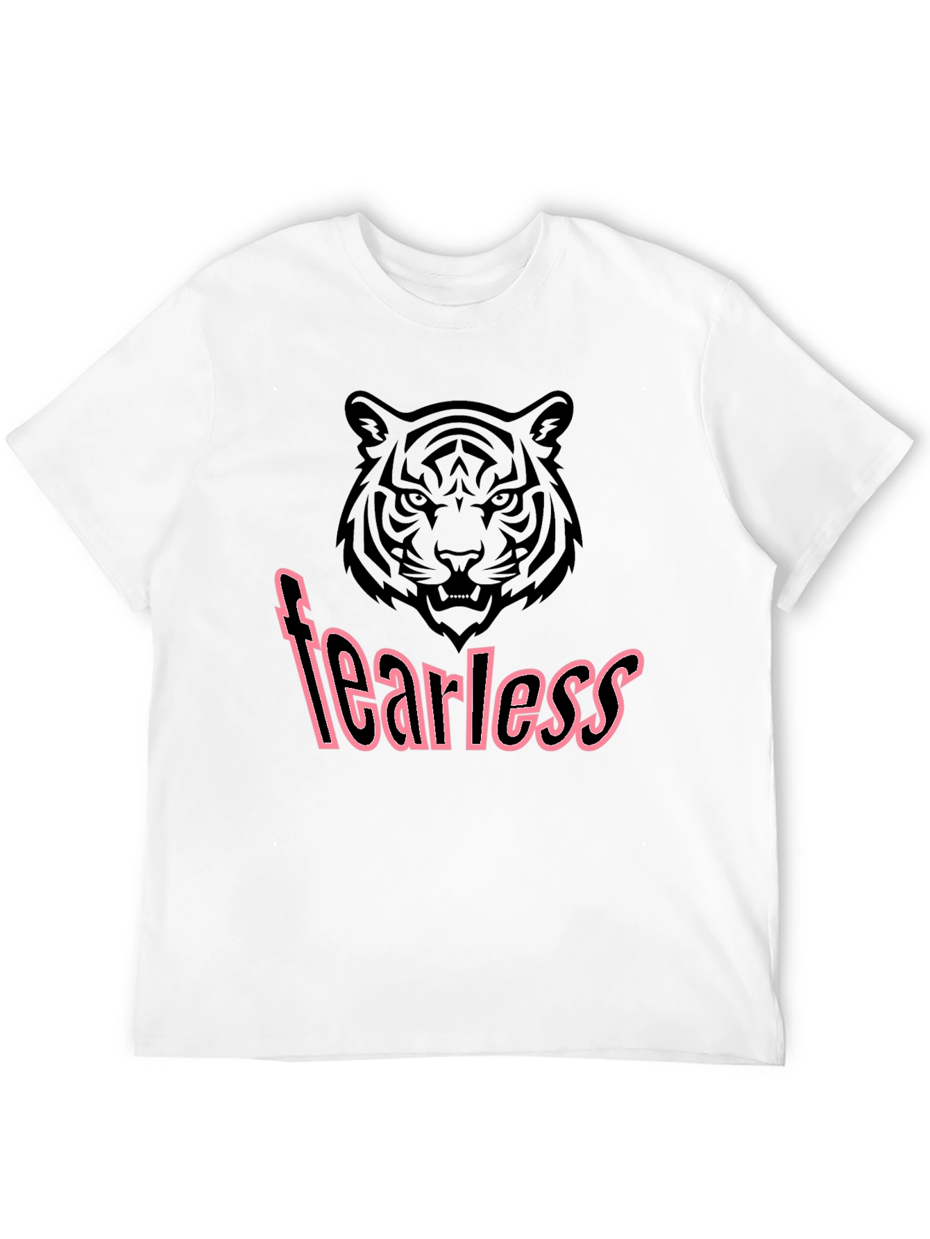 Fearless Tiger Graphic Tee - Stylish Mens Black T-Shirt