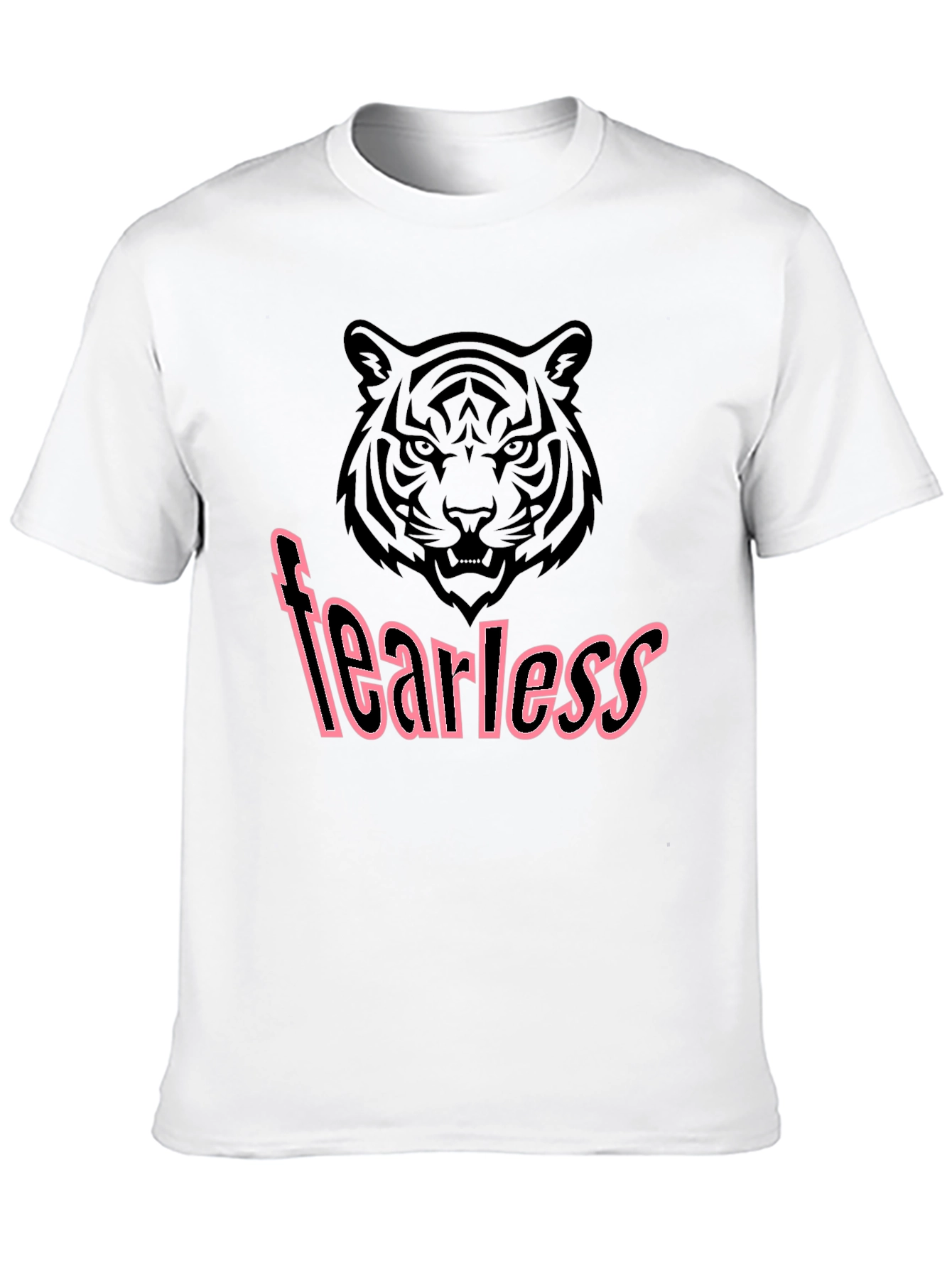 Fearless Tiger Graphic Tee - Stylish Mens Black T-Shirt