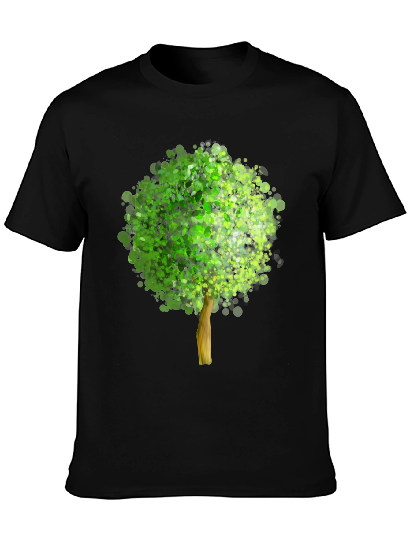 Arboreal Print Black T-Shirt
