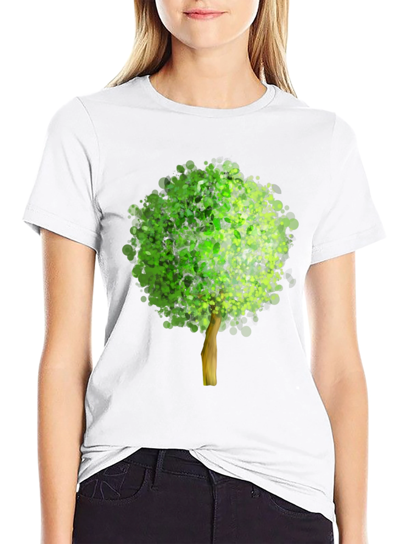 Arboreal Print Black T-Shirt