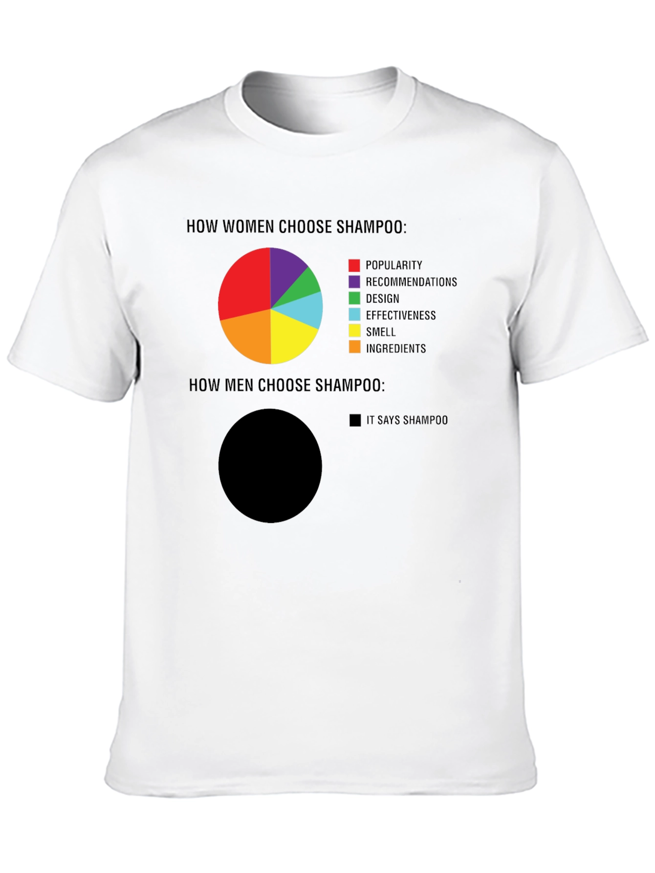 Humorous Shampoo Choice Graphic T-Shirt