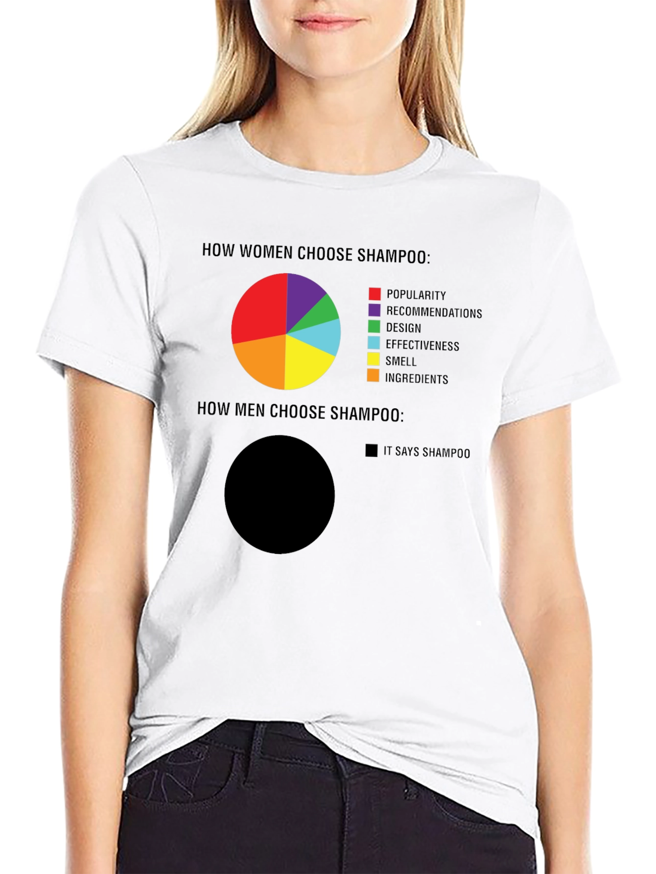 Humorous Shampoo Choice Graphic T-Shirt