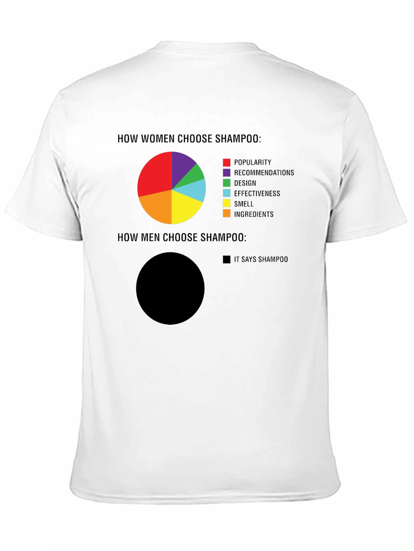 Humorous Shampoo Choice Graphic T-Shirt