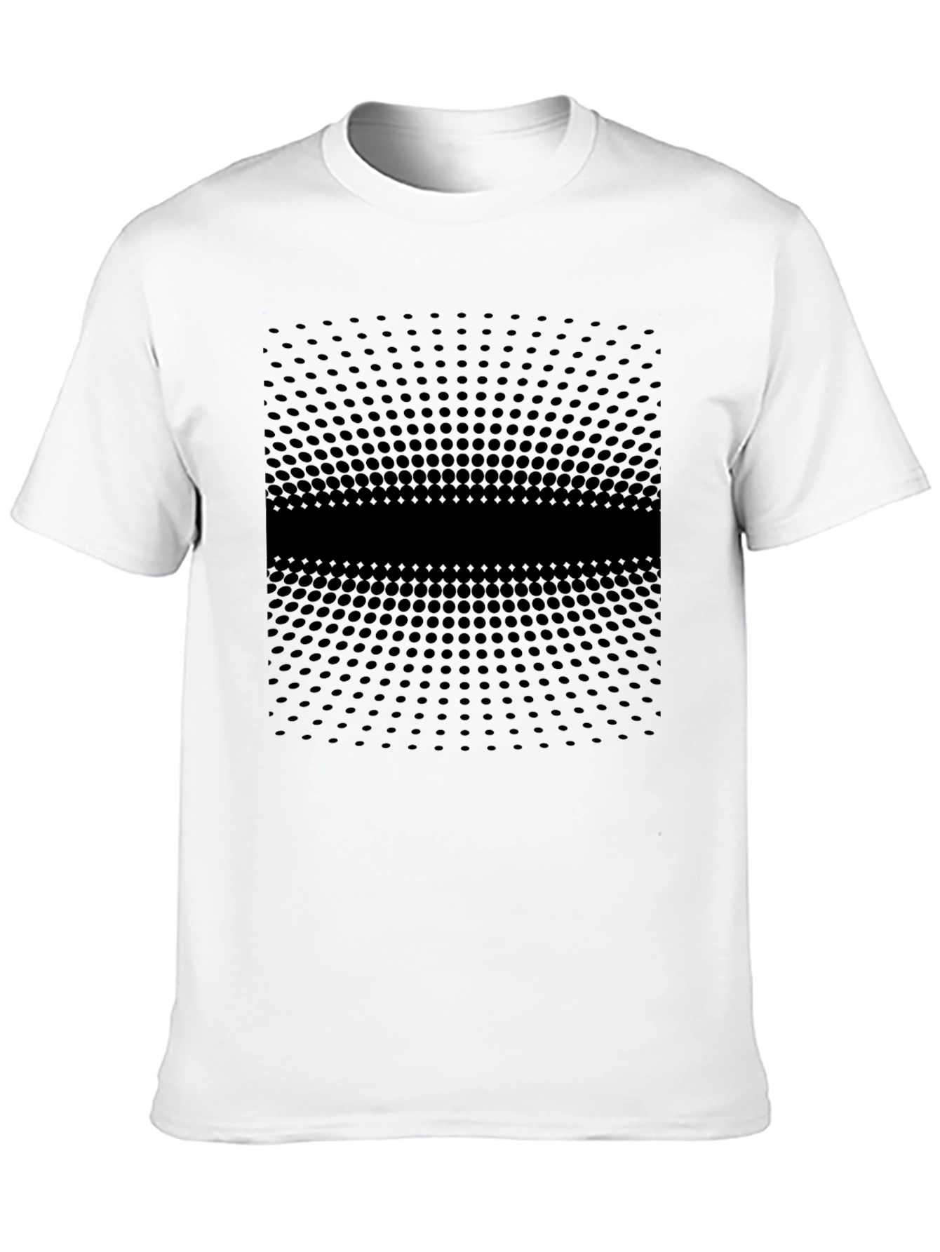 Modern Black Gradient Dot Pattern Tee