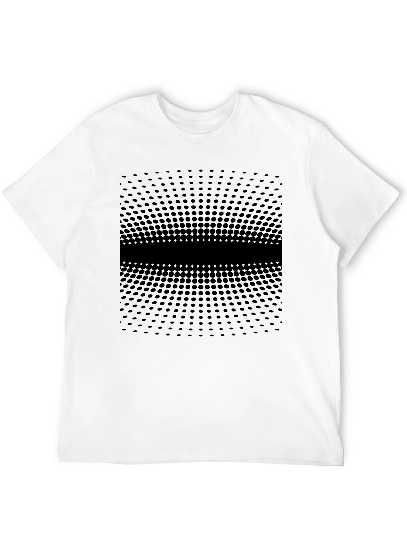 Modern Black Gradient Dot Pattern Tee