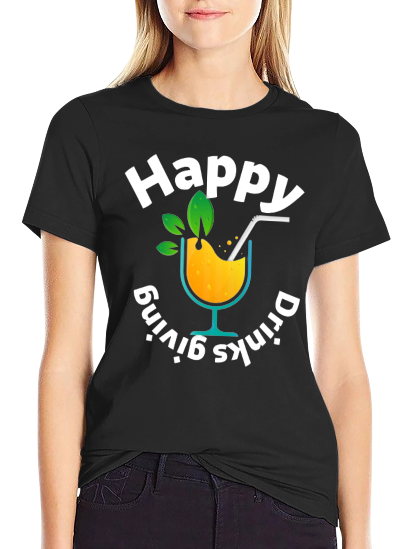 Happy Drinks-Giving Graphic T-Shirt