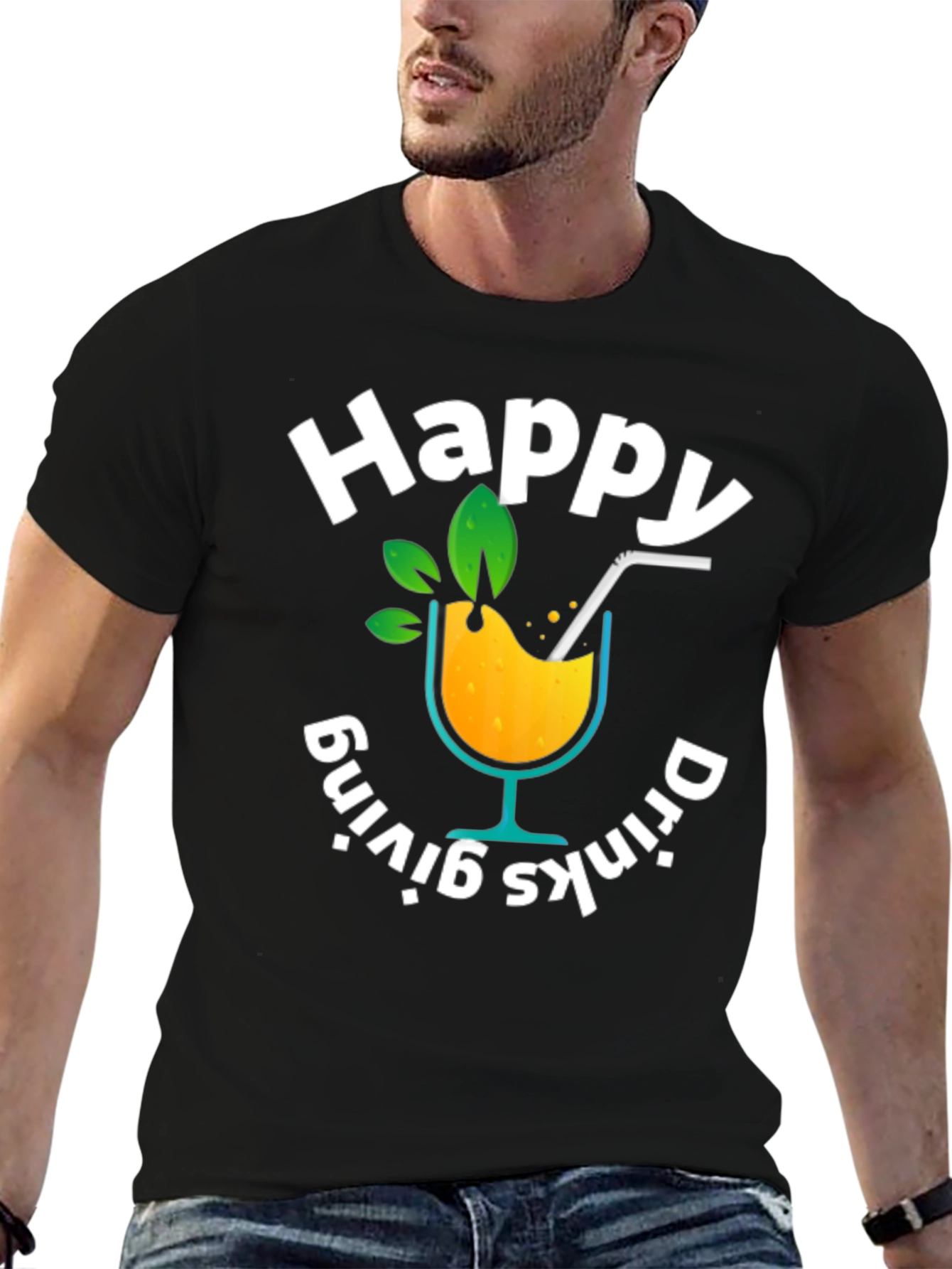 Happy Drinks-Giving Graphic T-Shirt