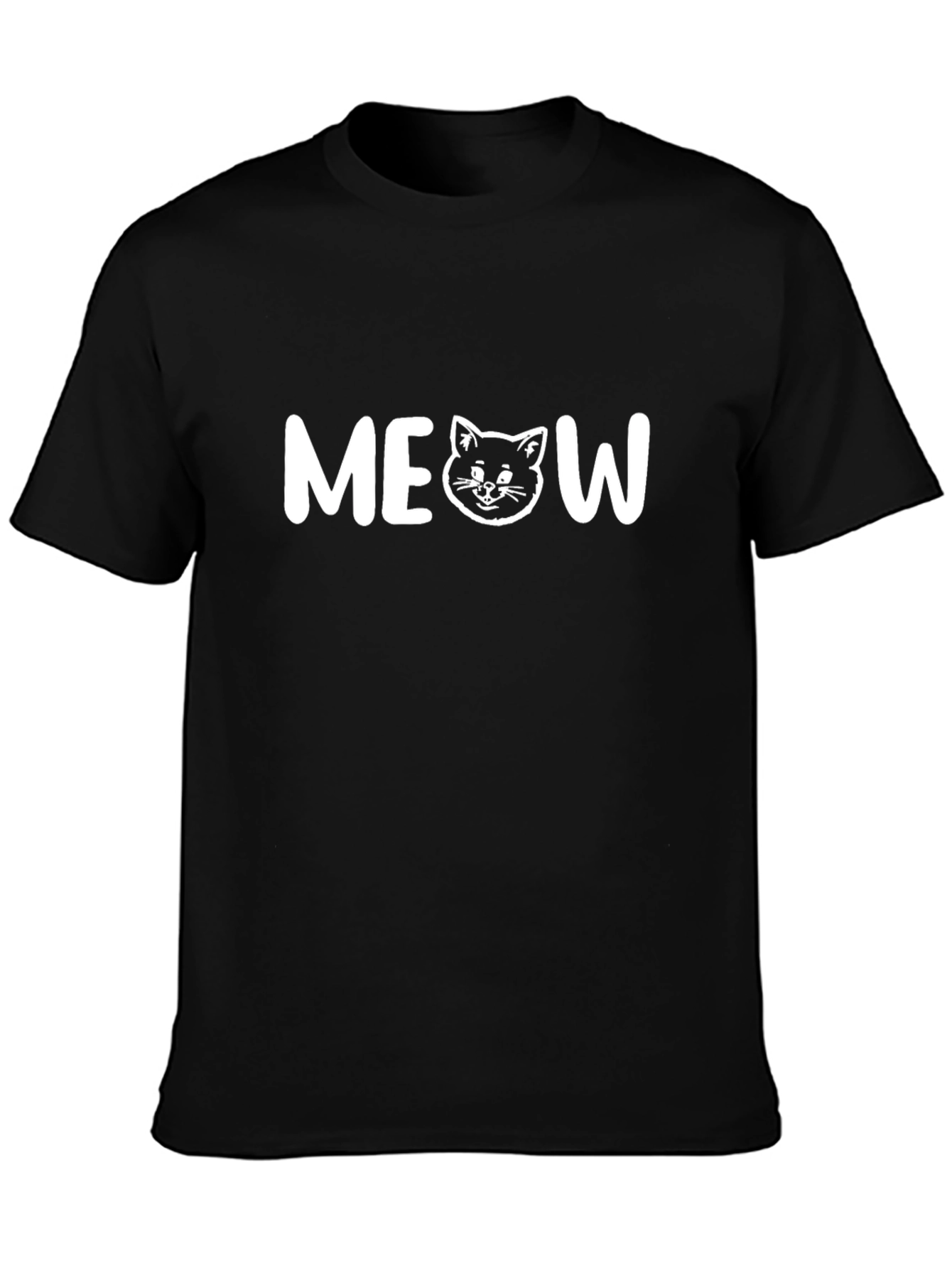 Meow Cat T-Shirt - Cute Graphic Tee