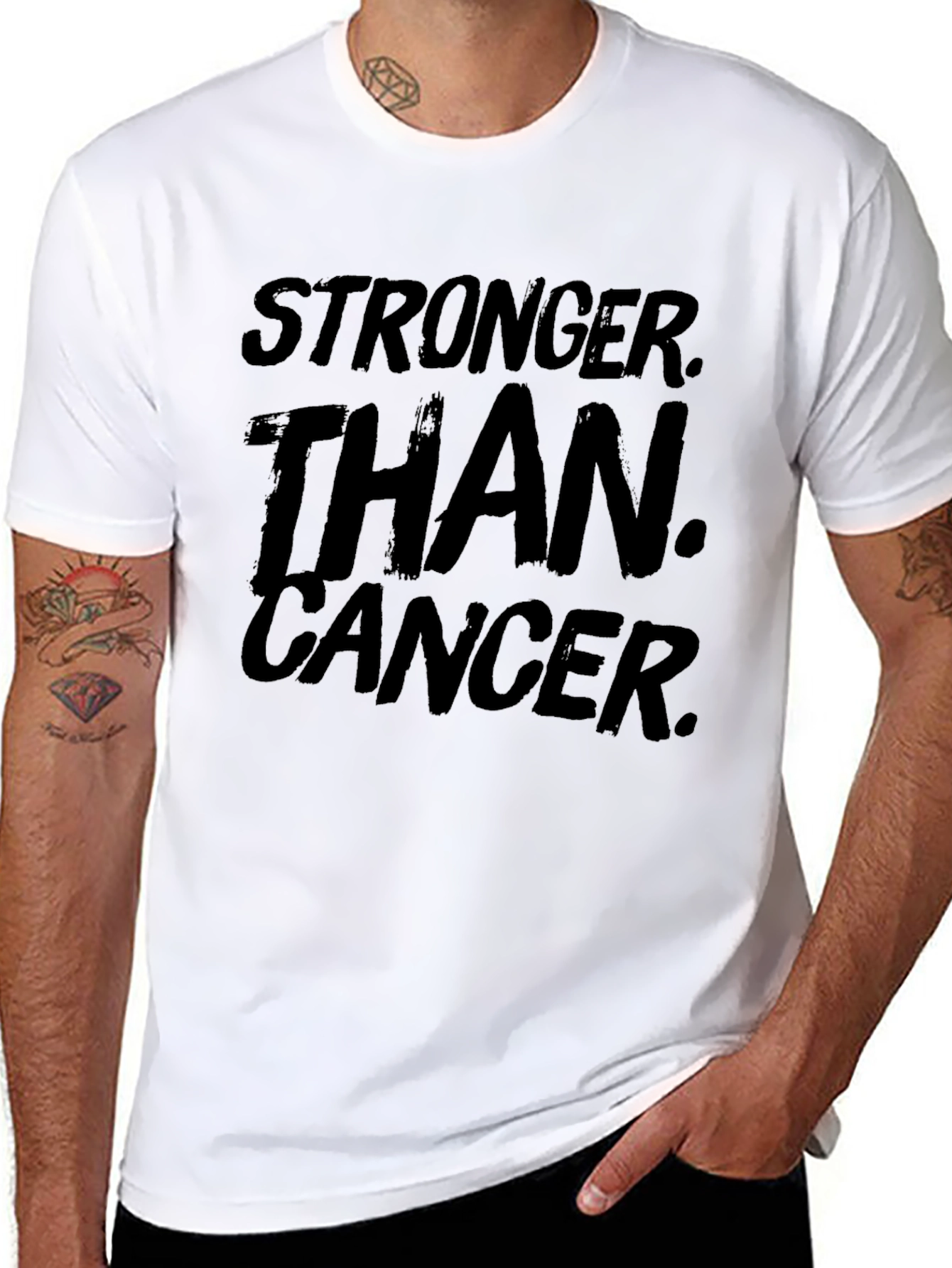 Stronger Than Cancer Black Graphic Tee