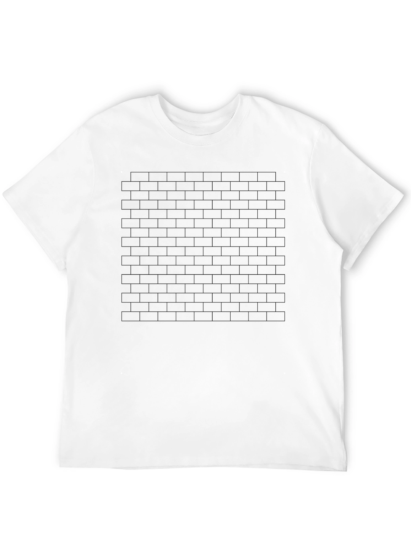 Black Brick Wall Pattern T-Shirt