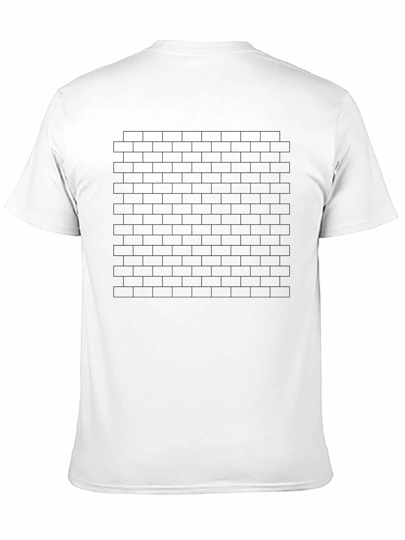Black Brick Wall Pattern T-Shirt
