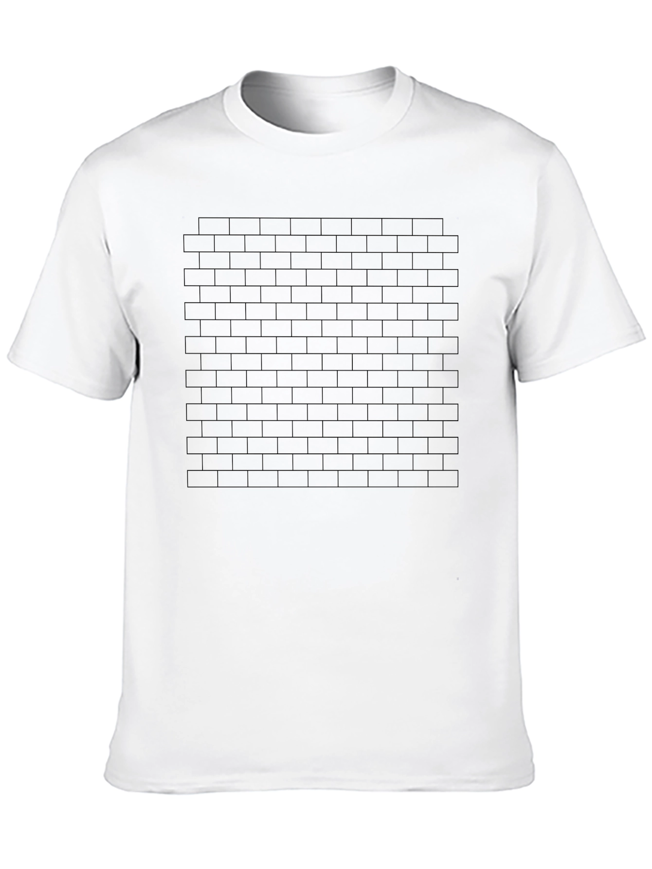 Black Brick Wall Pattern T-Shirt