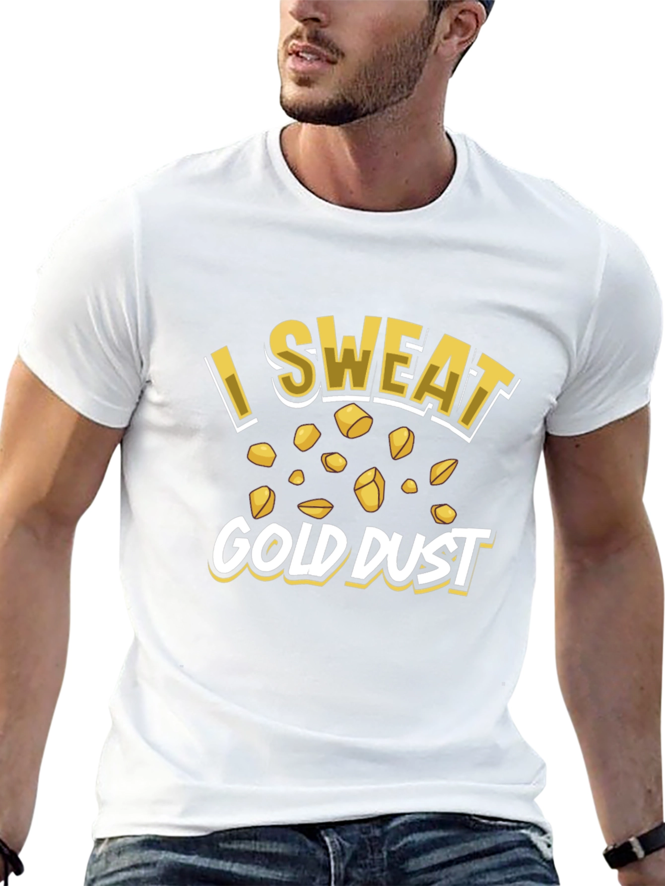 I Sweat Gold Dust Funny Graphic Tee