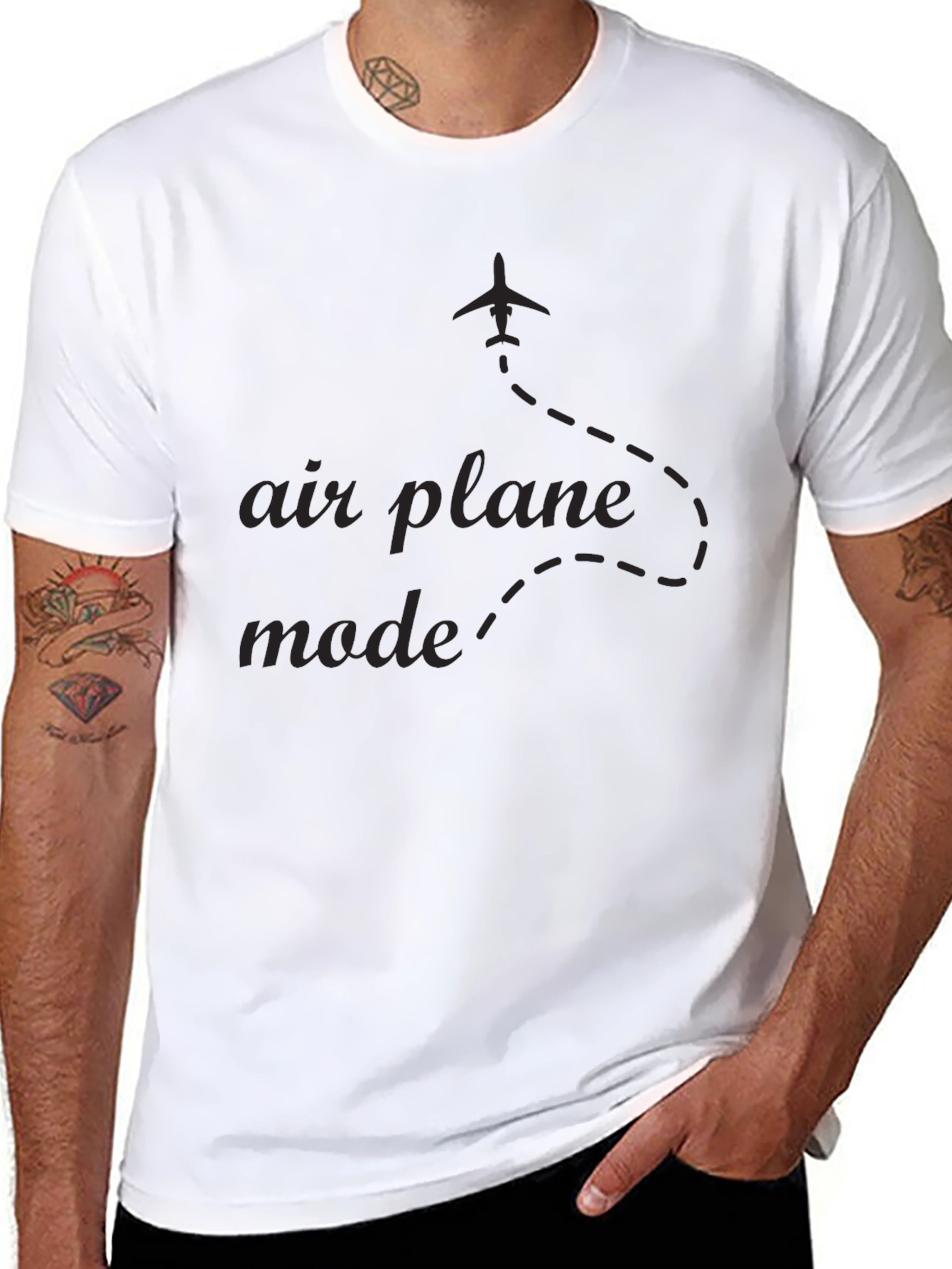 Airplane Mode Black T-Shirt