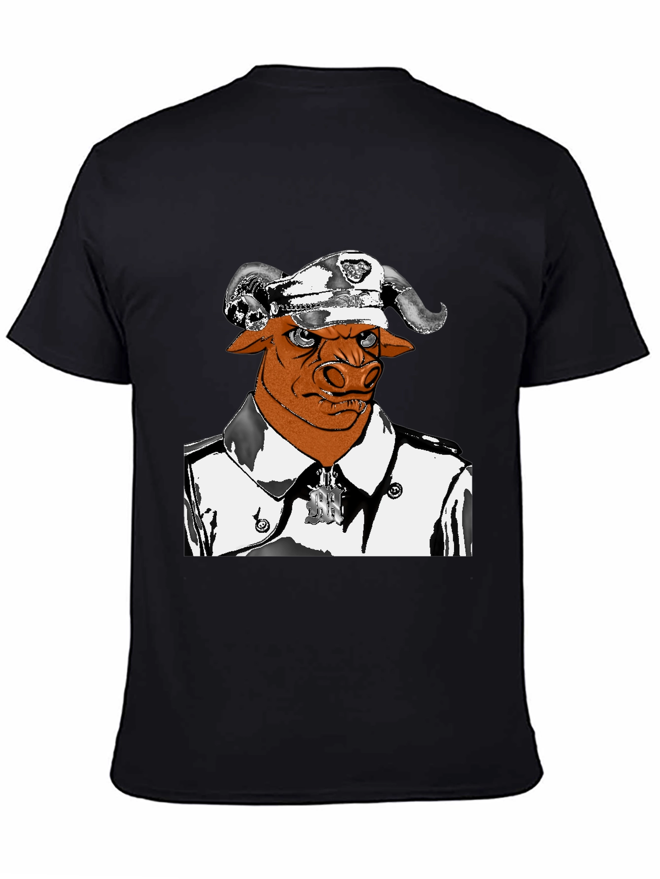 Bull Officer Graphic Tee - Unique Design!