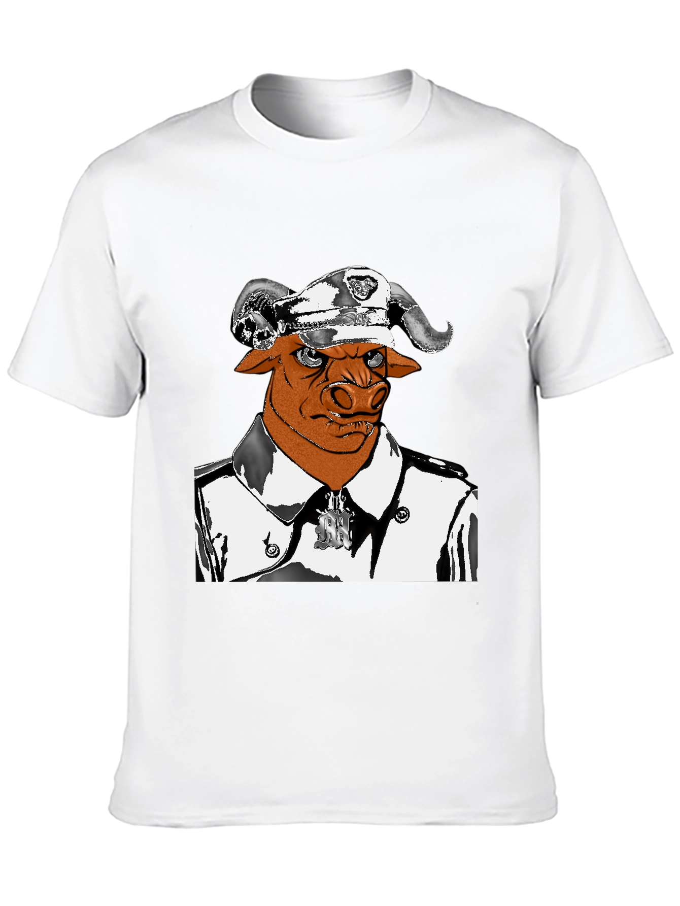 Bull Officer Graphic Tee - Unique Design!