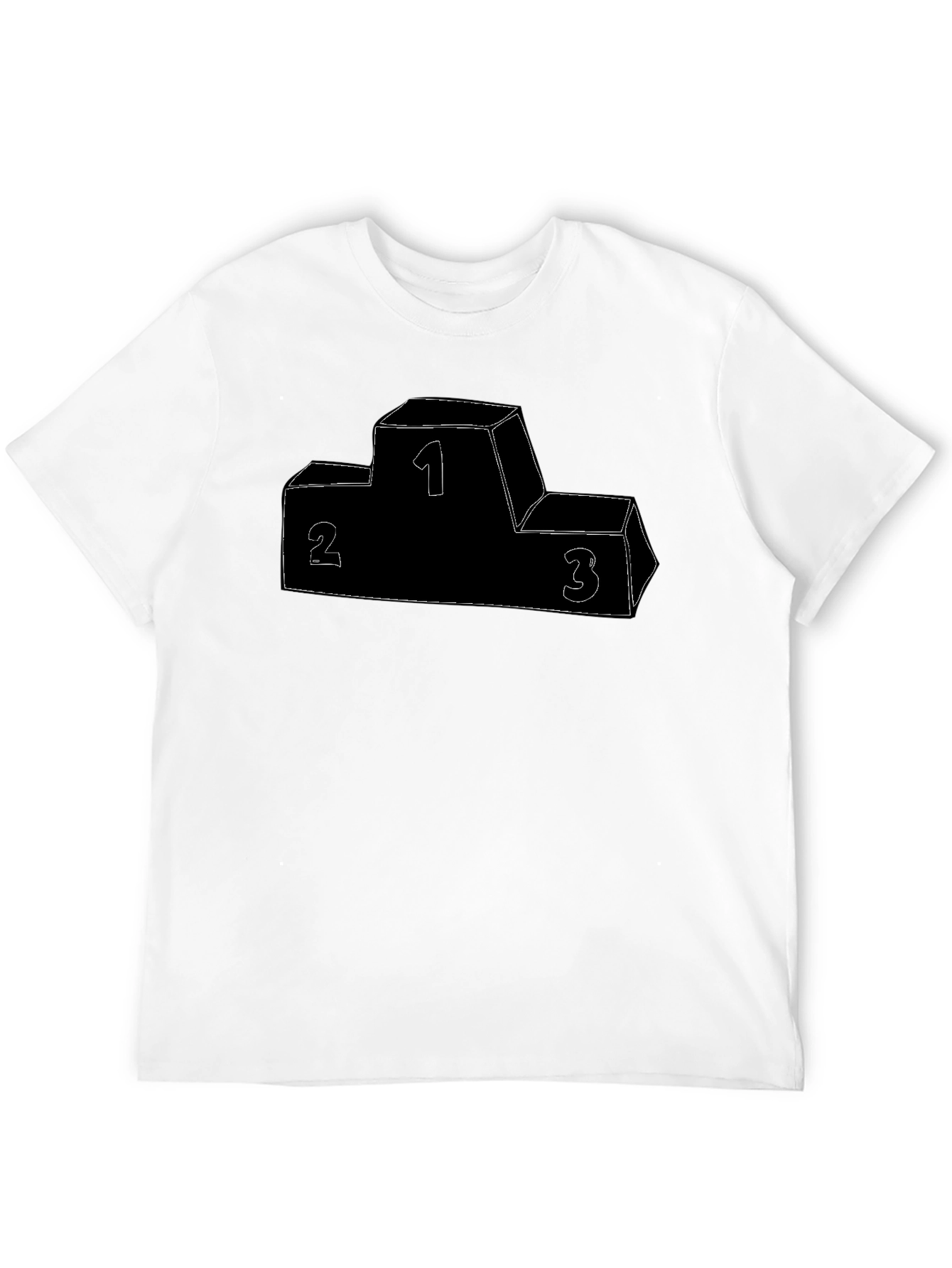 Winners Podium Graphic Tee - Black Cotton T-Shirt