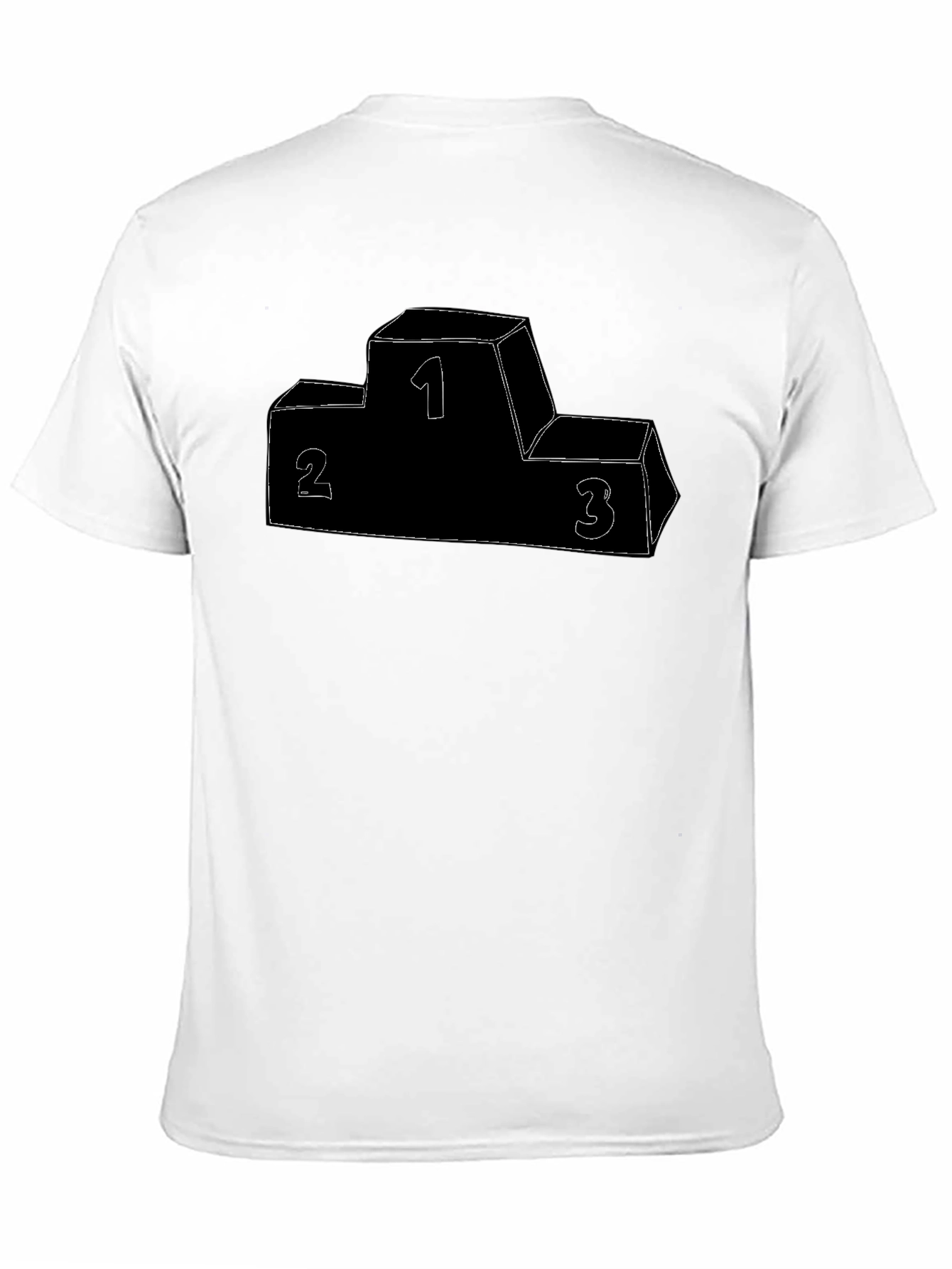 Winners Podium Graphic Tee - Black Cotton T-Shirt