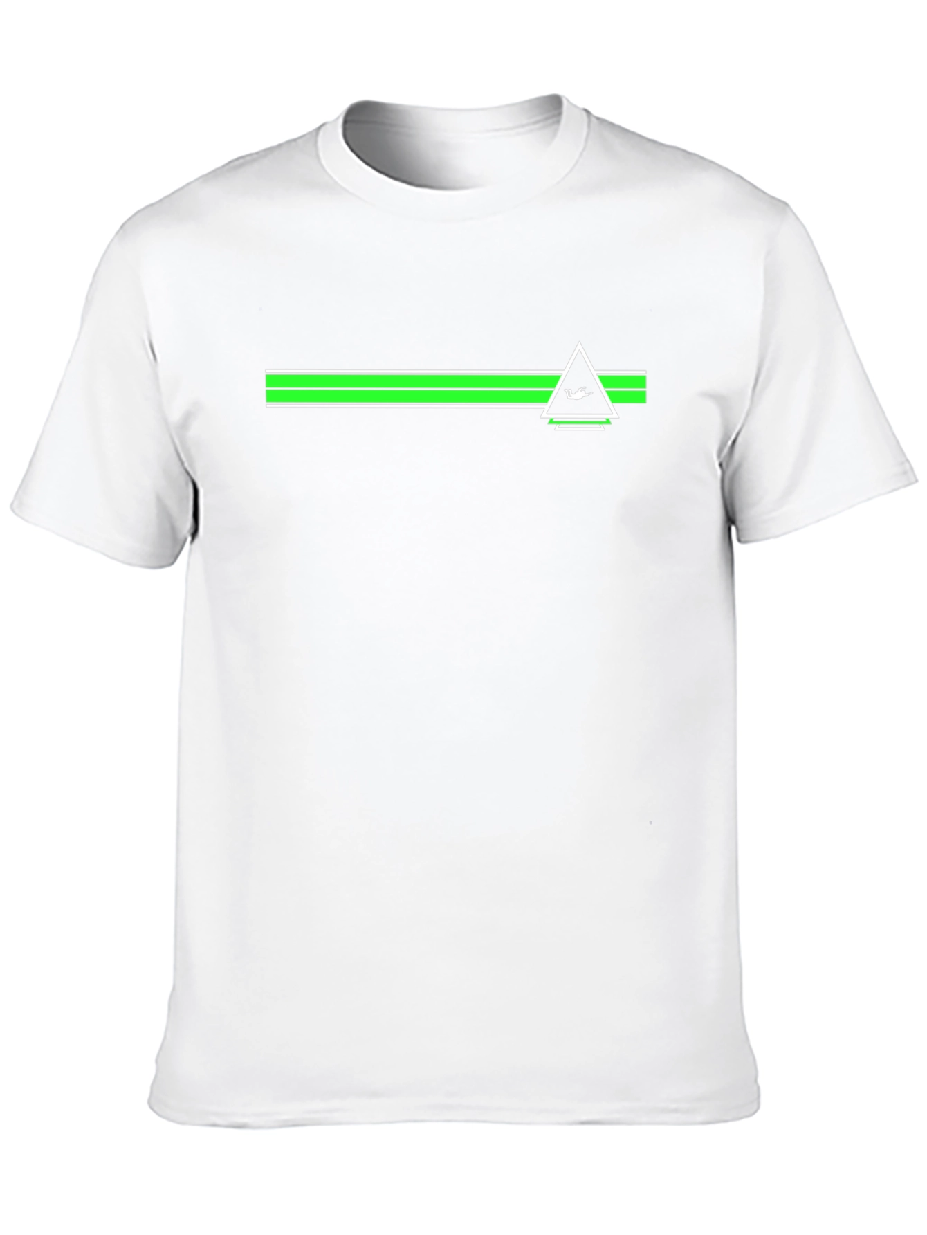 Geometric Green Graphic Tee - Modern Casual Style