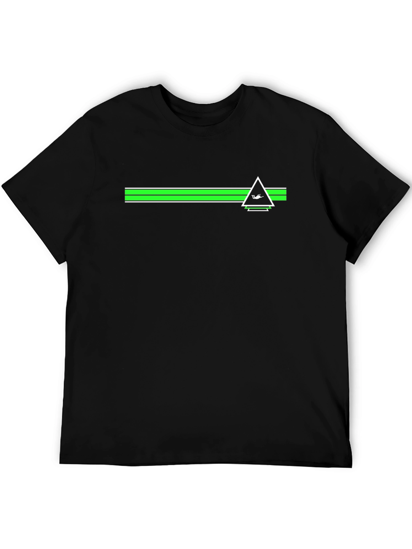 Geometric Green Graphic Tee - Modern Casual Style