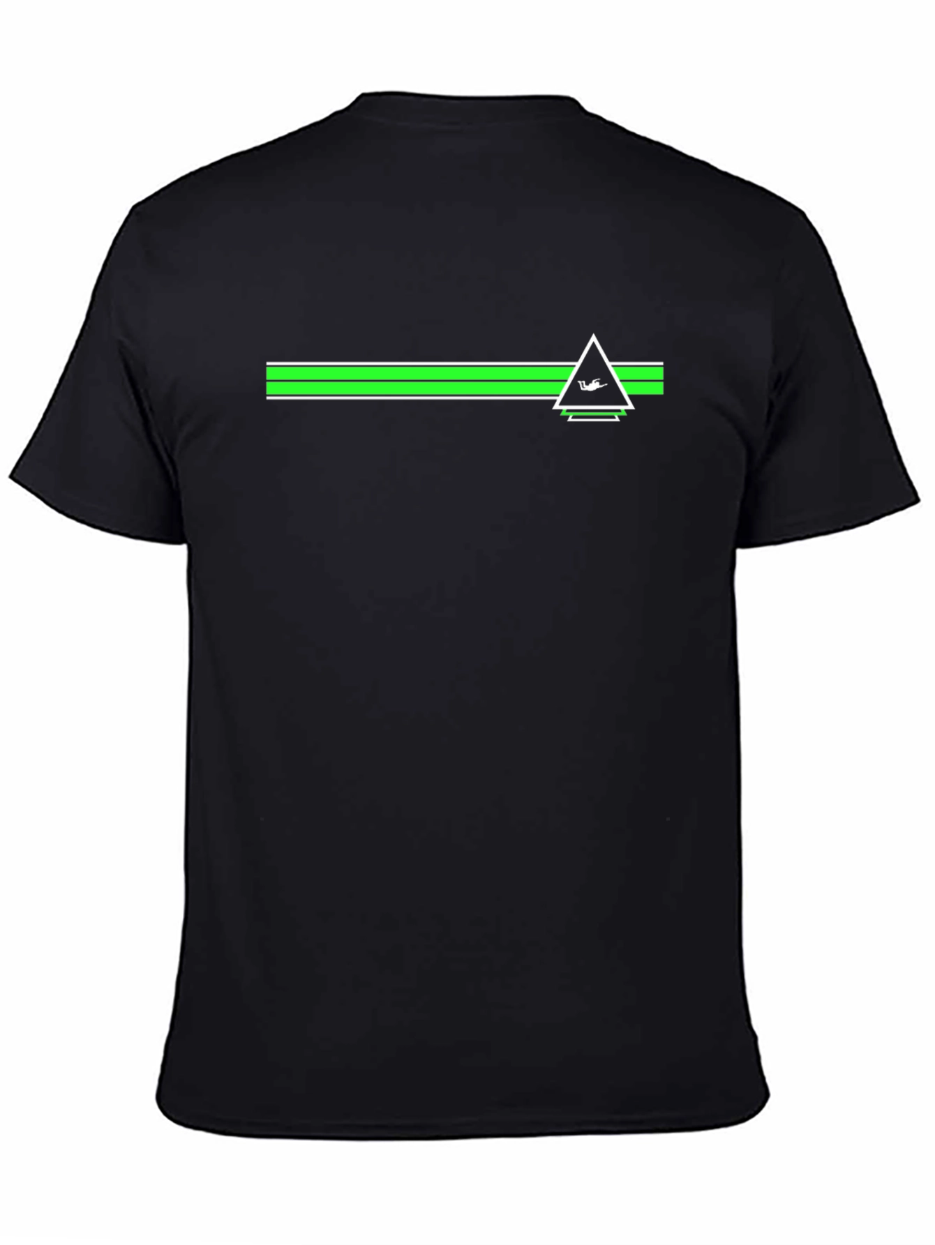 Geometric Green Graphic Tee - Modern Casual Style