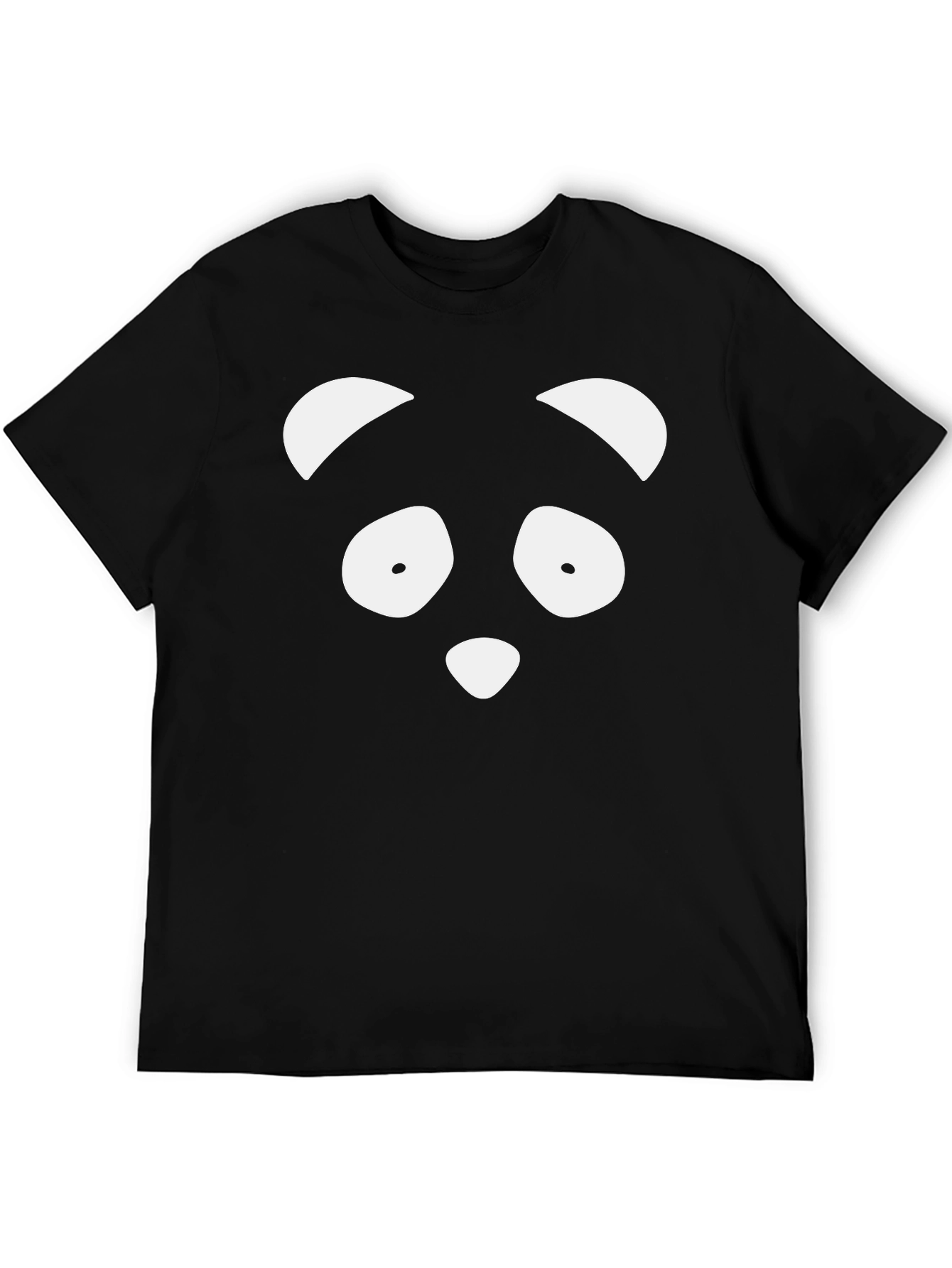 Panda Face Graphic Print T-Shirt
