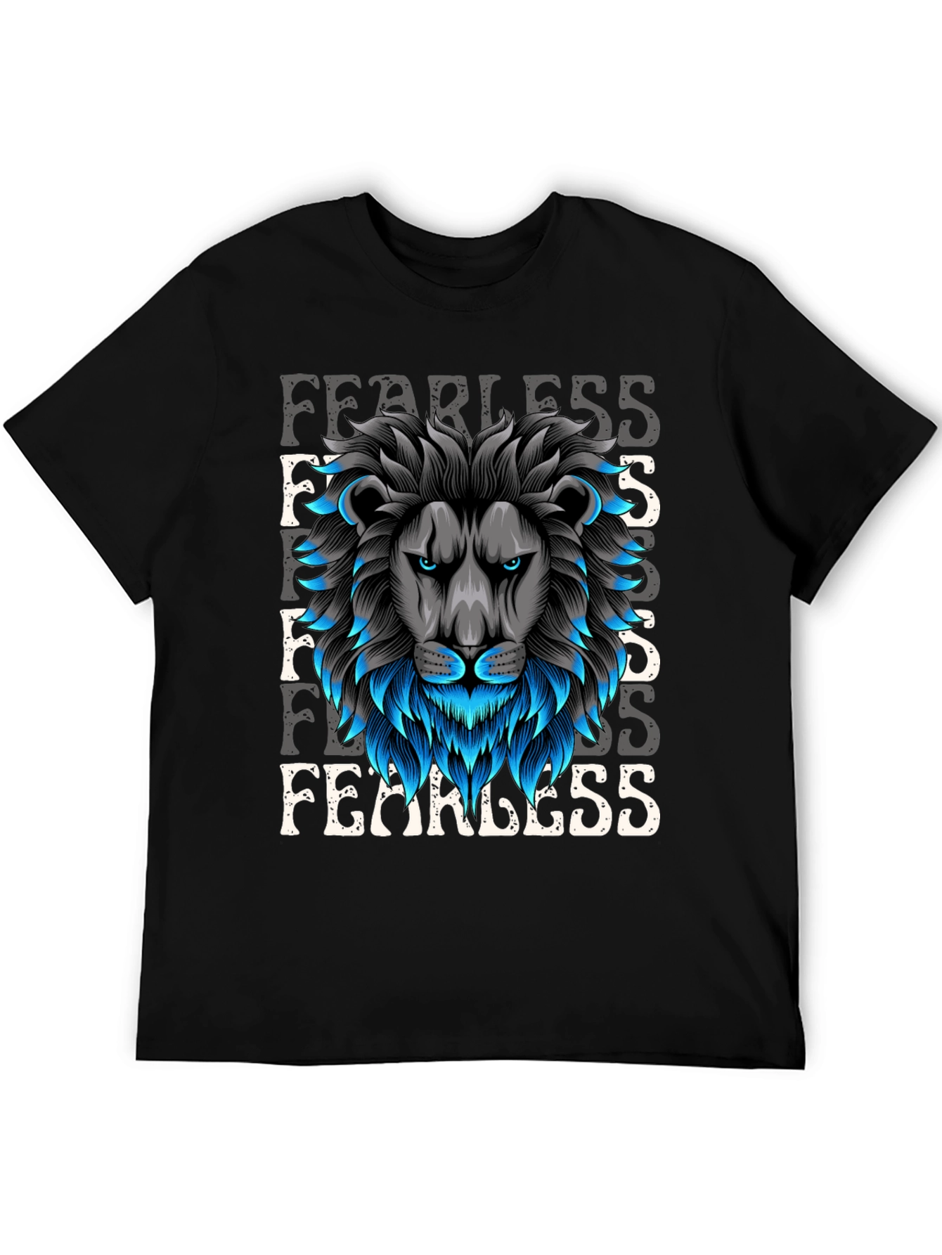 Fearless Lion Graphic Tee - Bold Design